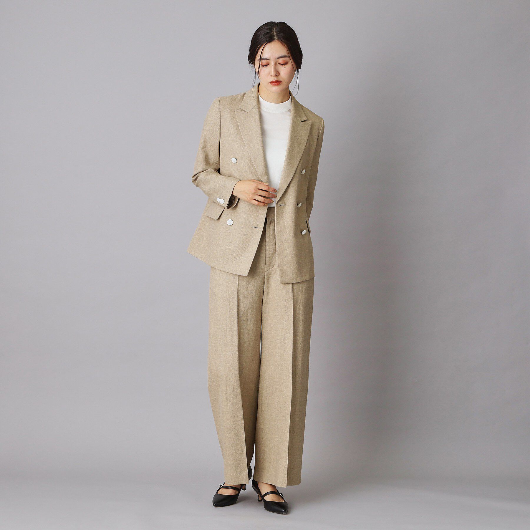 DRESSTERIOR「リネンブレンドワイドパンツ」|その他|