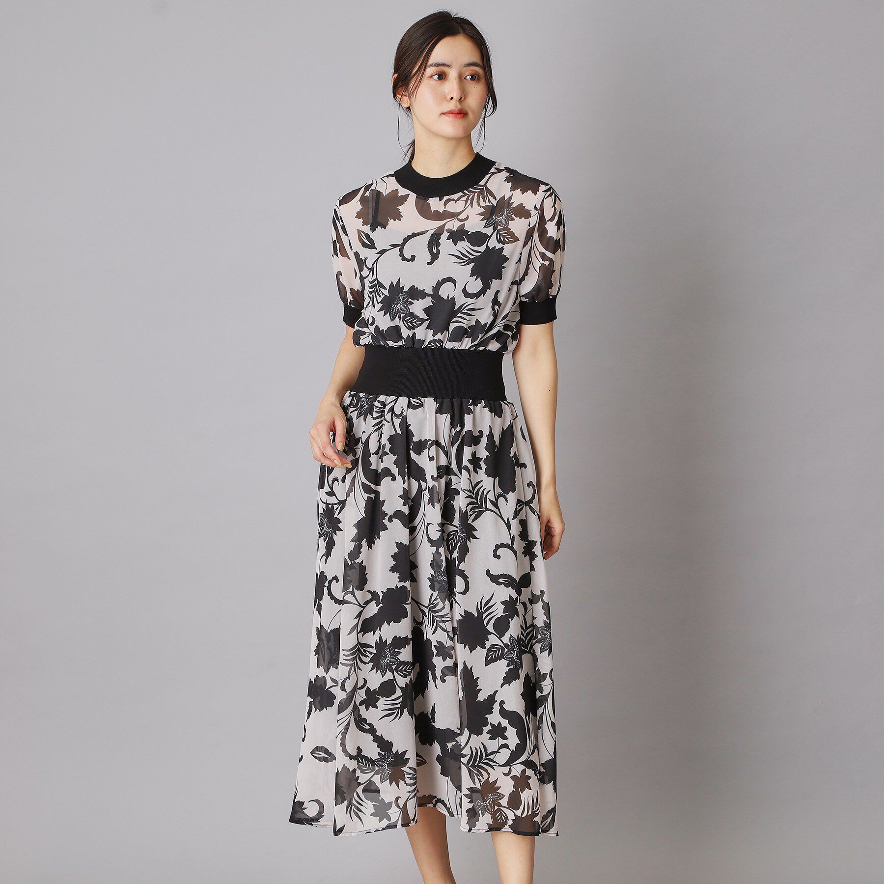 DRESSTERIOR「シアーフラワープリントワンピース」|ワンピース|