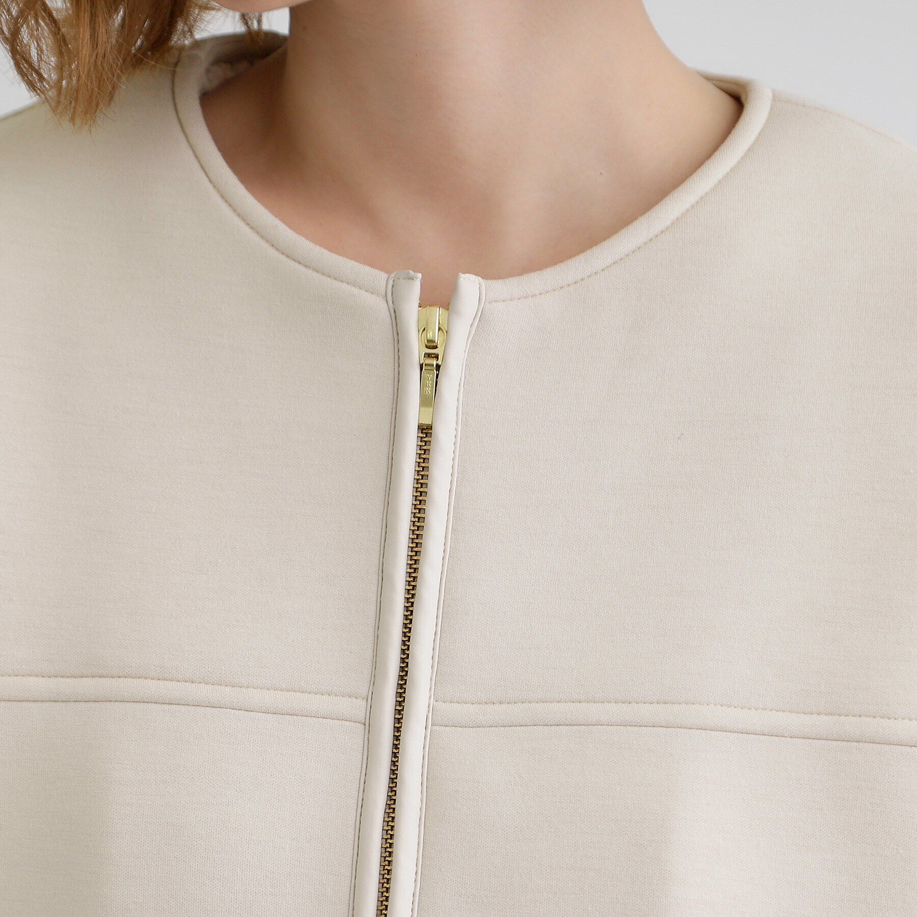 grove「ダンボールジャージパイピングブルゾン」|ブルゾン・スタジャン|