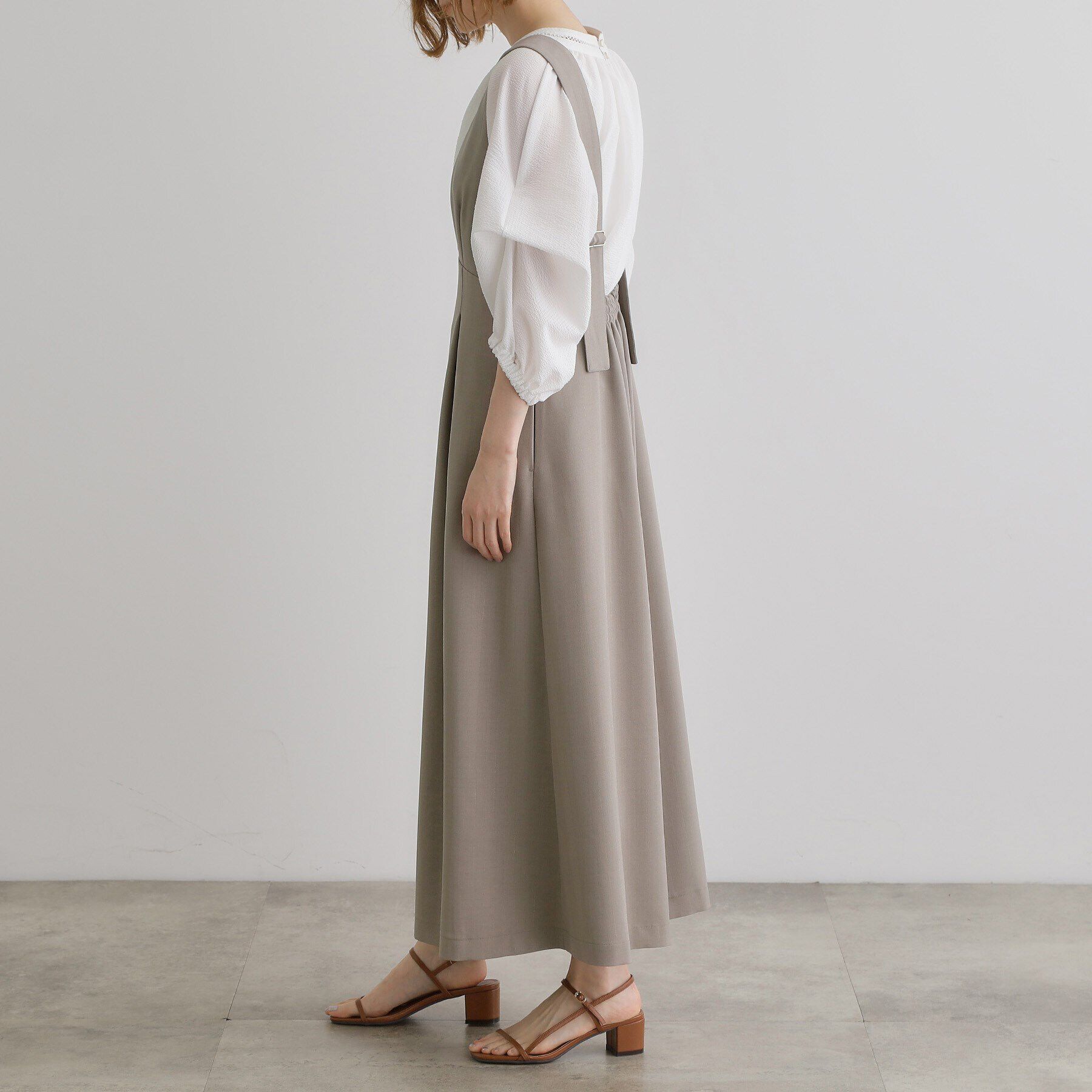 grove「ラメストライプサロペット」|オールインワン|