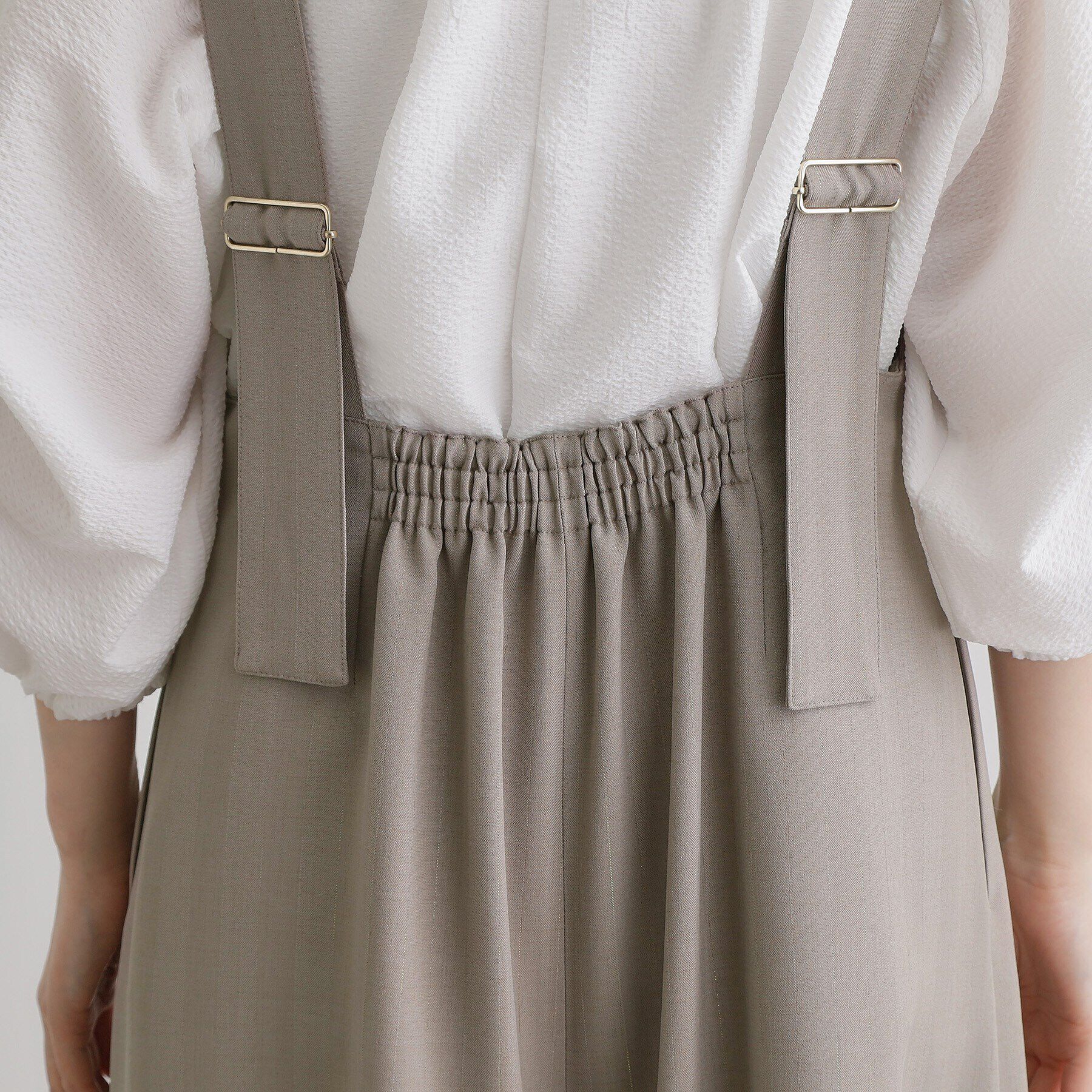 grove「ラメストライプサロペット」|オールインワン|