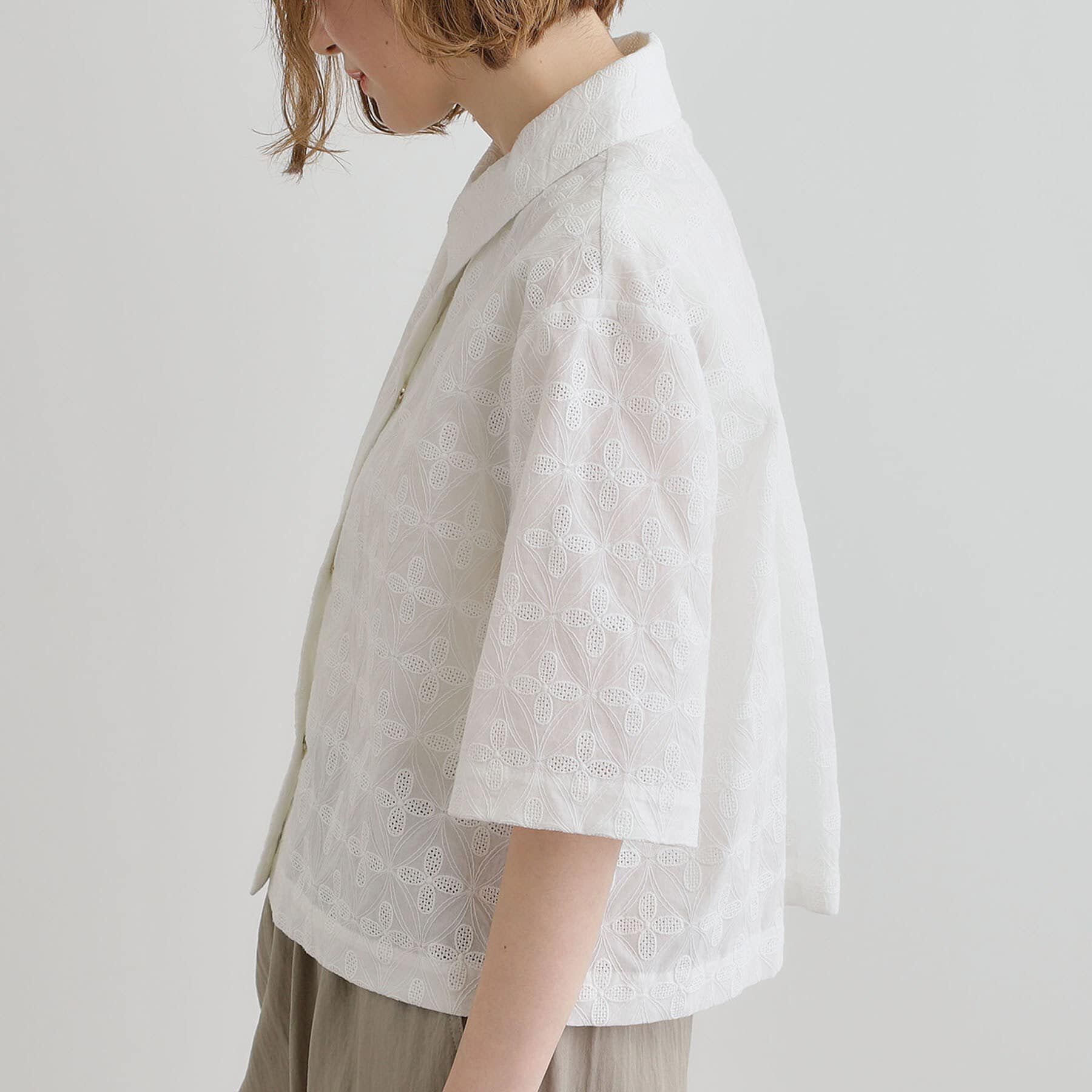 grove「刺繍レースショートジャケット」|テーラードジャケット|