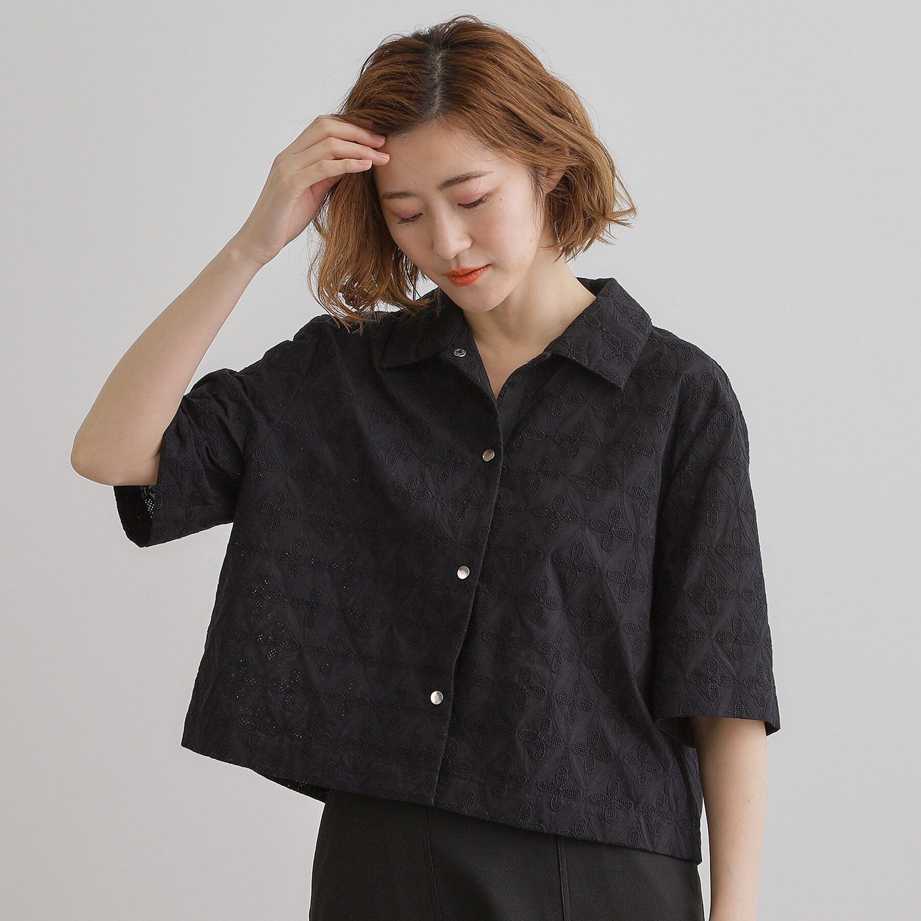 grove「刺繍レースショートジャケット」|テーラードジャケット|