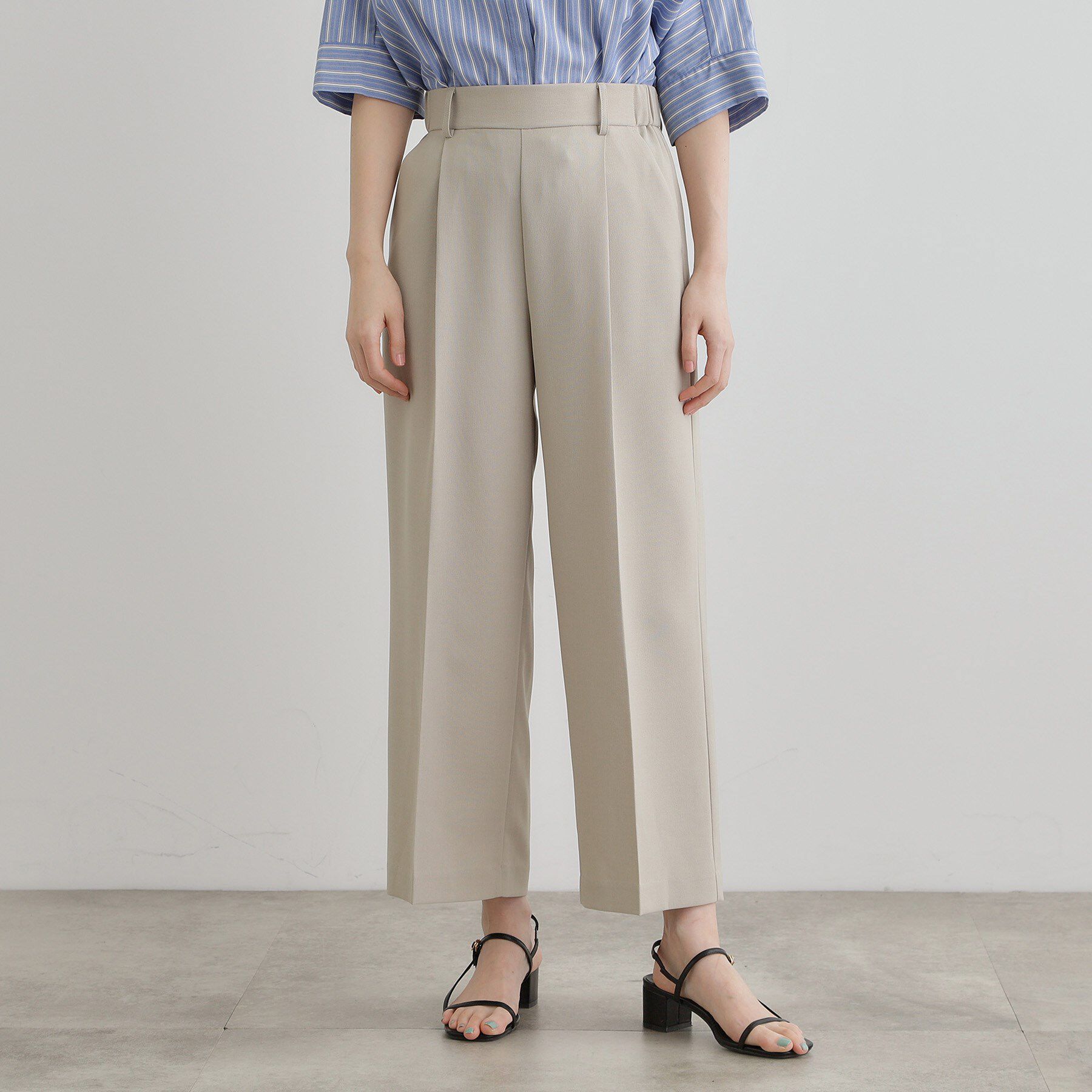 grove「【夏に嬉しい機能付き】リネンライクベルトワイドパンツ」|その他|