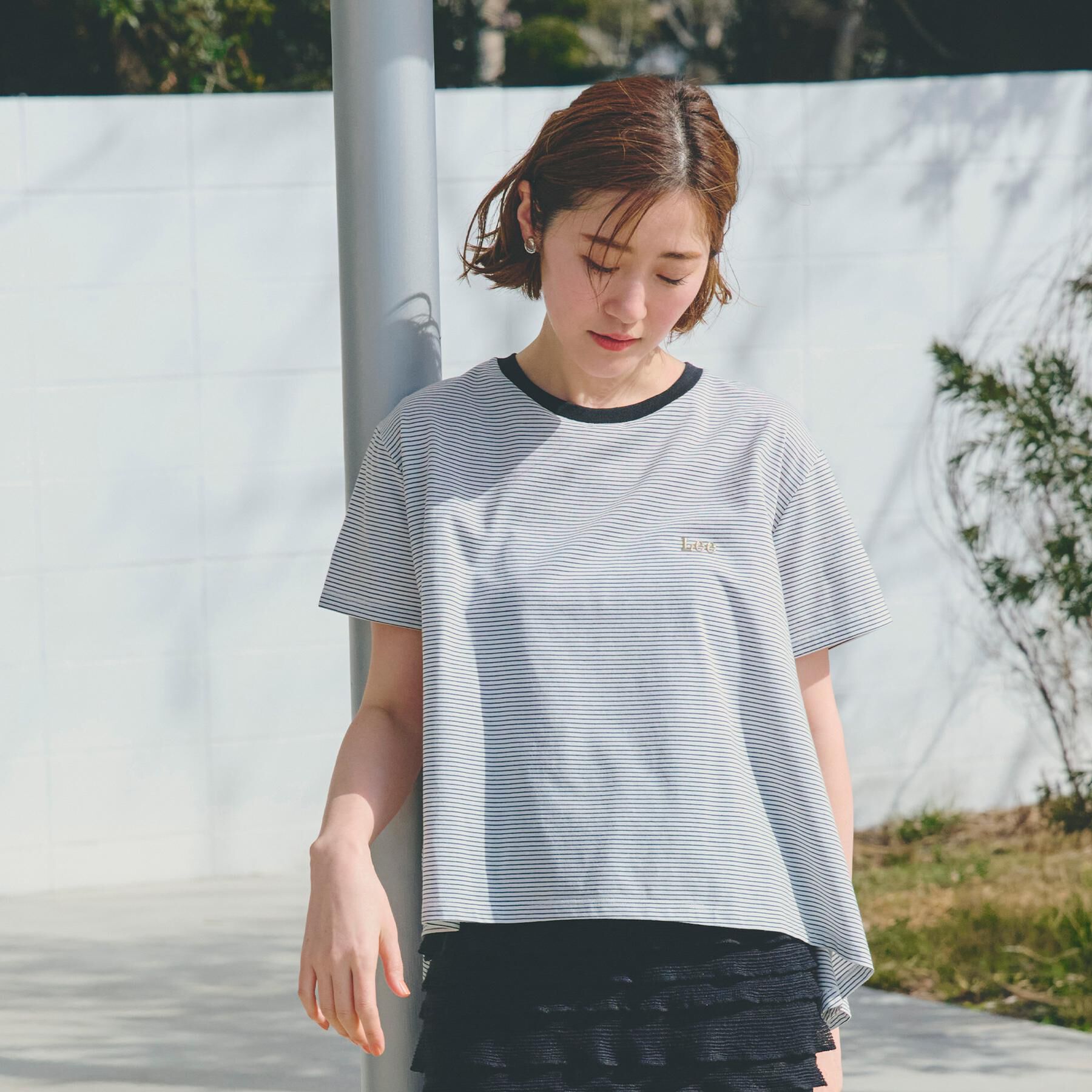 grove「【Lee&times;grove別注】HALF SLEEVE FLARE T-SHIRTS」|Tシャツ・カットソー|ボーダー(303)