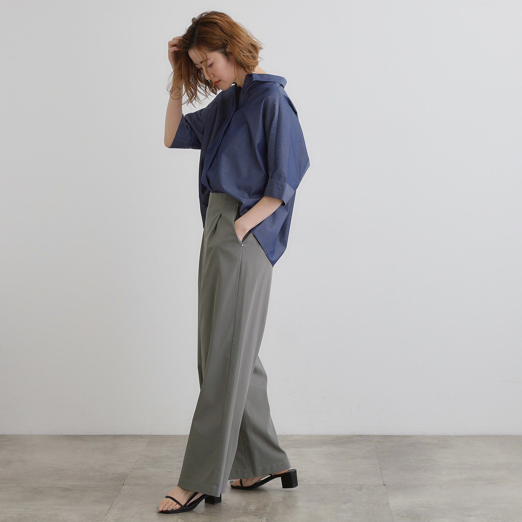 grove「高身長さん向け＋10cm【接触冷感】サマーハイパーストレッチワイドパンツ」|その他|