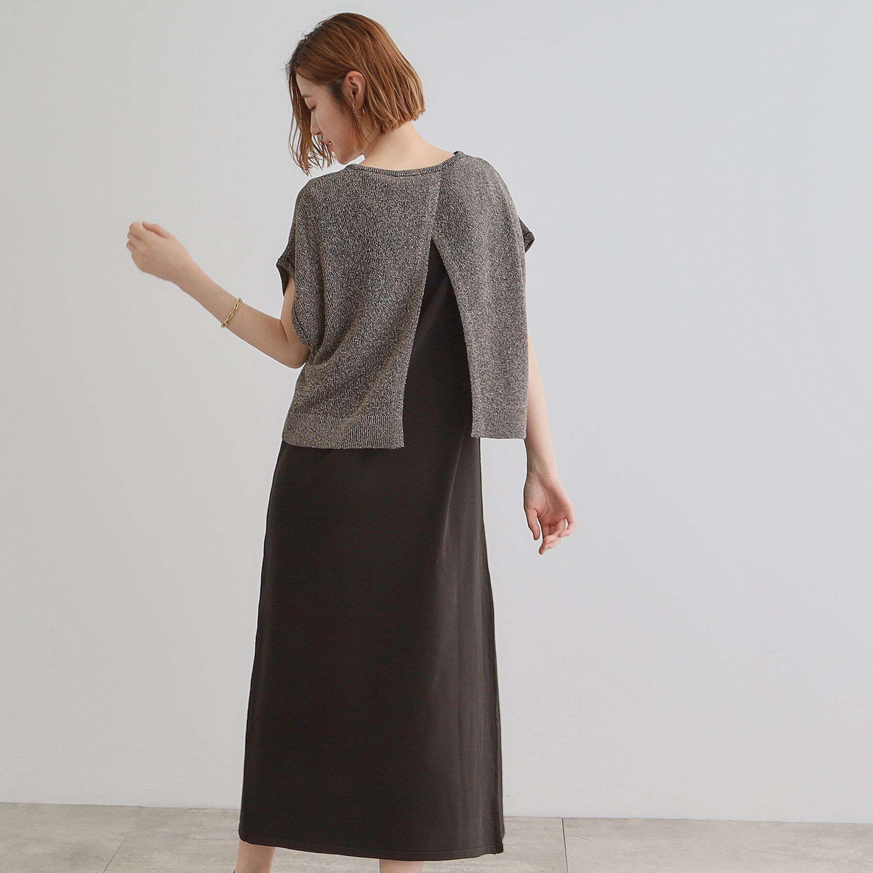 grove「ラメベスト&times;ニットワンピースSET」|ワンピース|