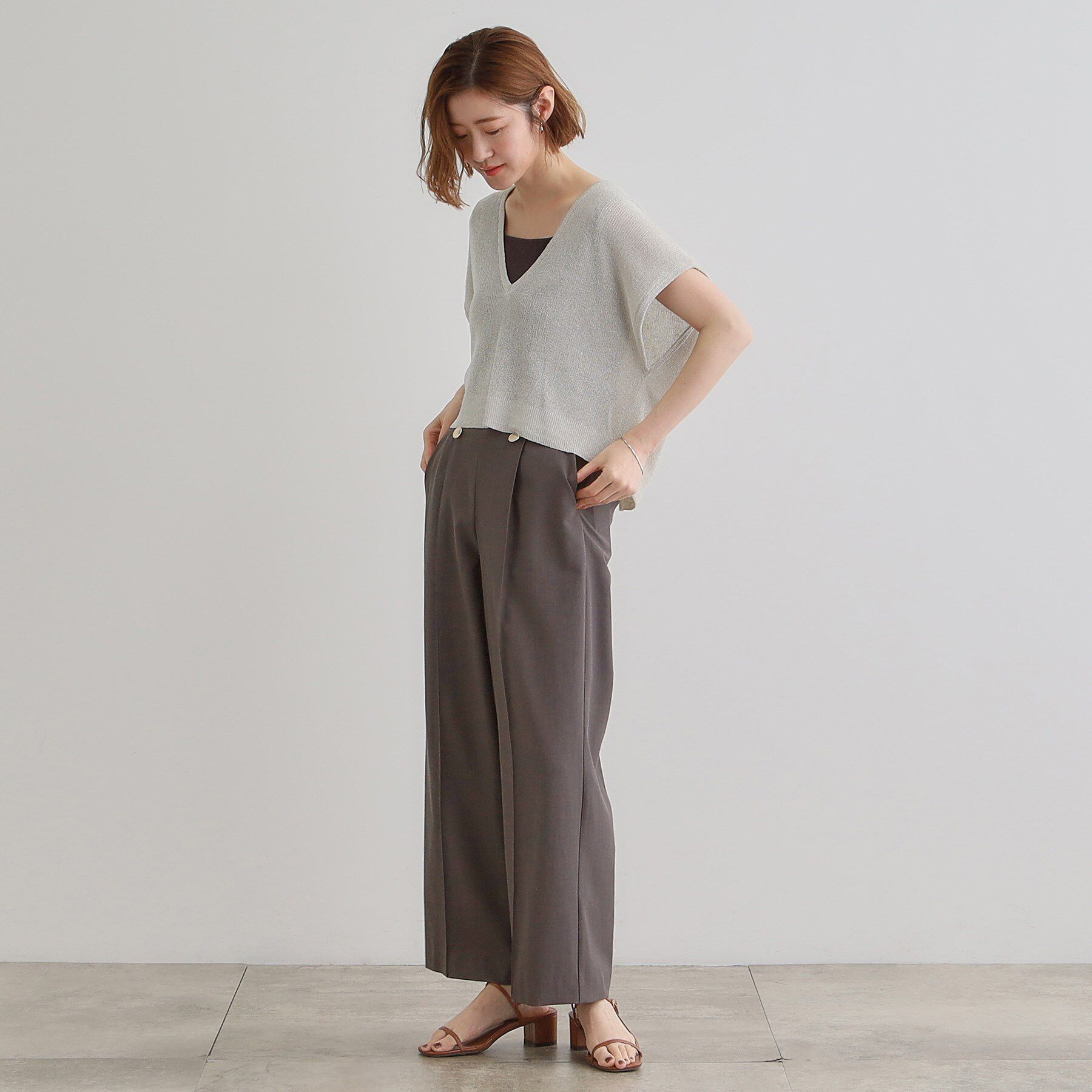 grove「ラメベスト&times;ニットワンピースSET」|ワンピース|