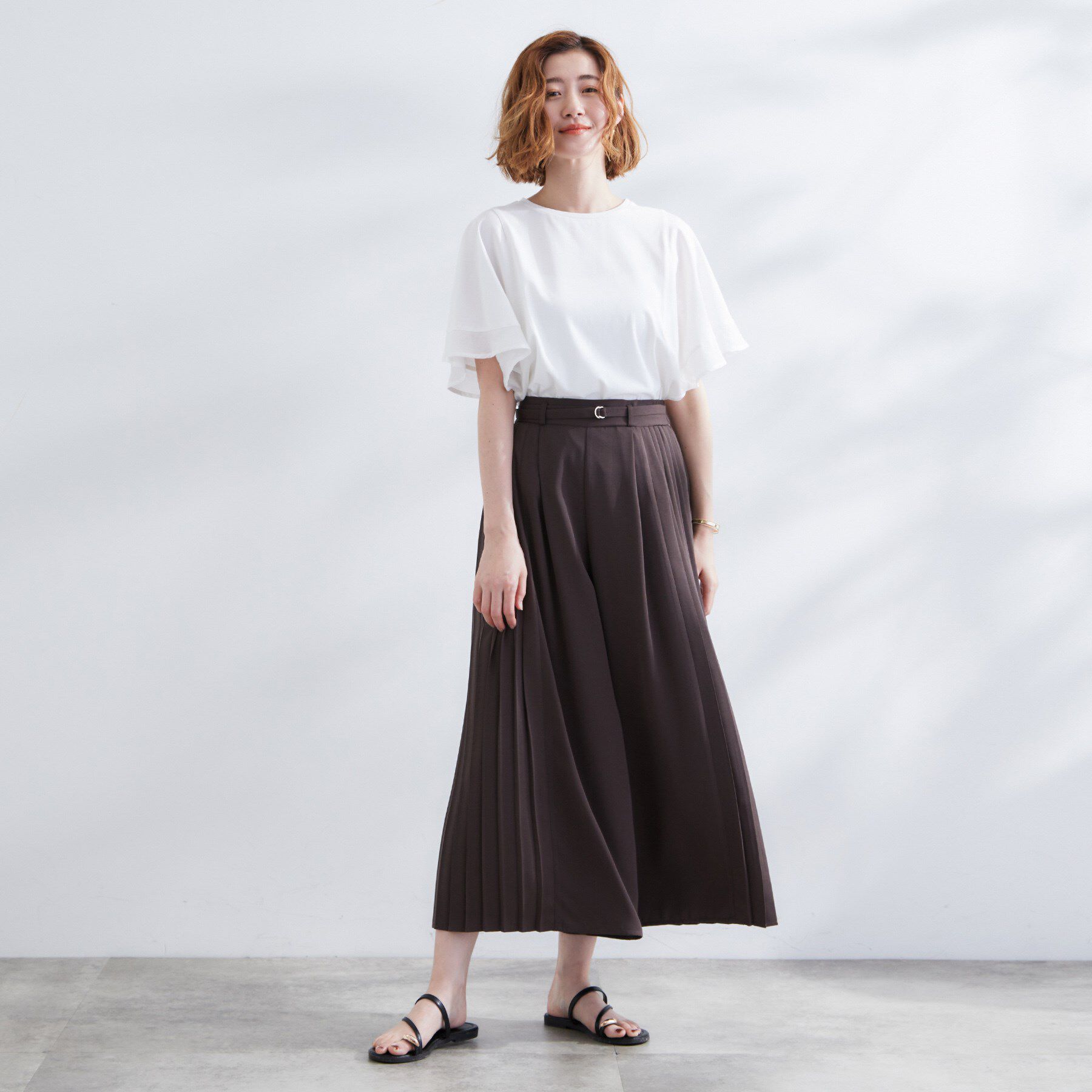 grove「【UVカット/二の腕カバー】1枚で着映えするフレアスリーブデザイン」|Tシャツ・カットソー|