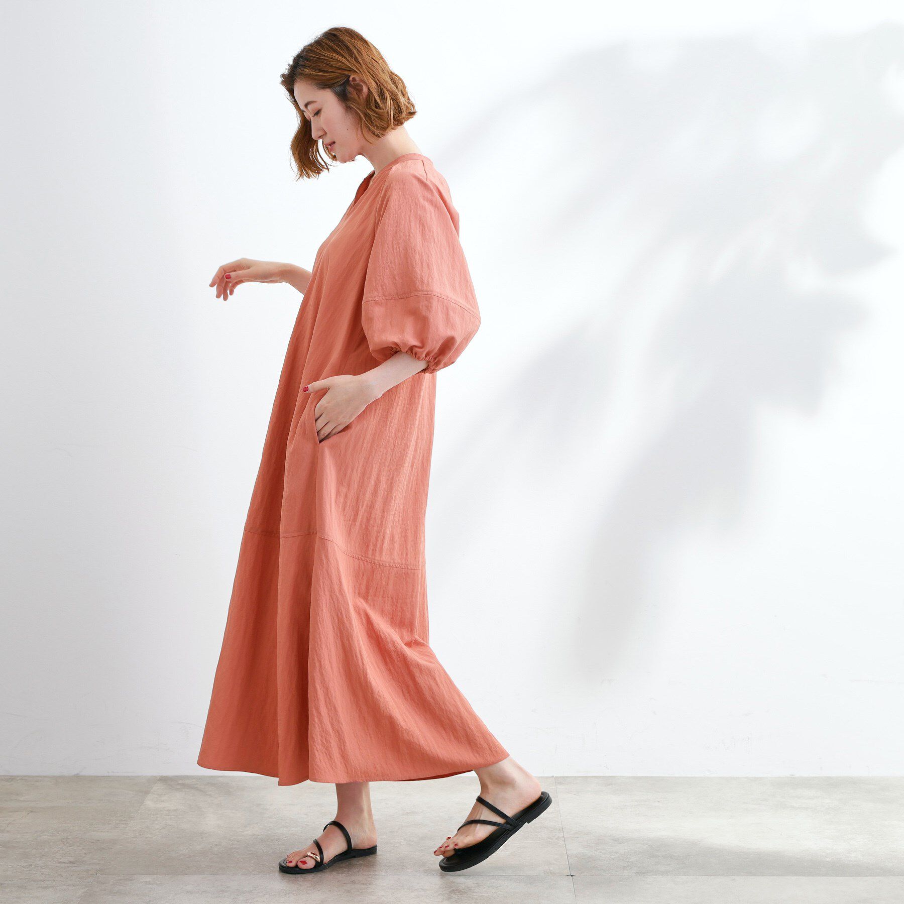 grove「お洒落で快適 ラグランスリーブワンピース」|ワンピース|