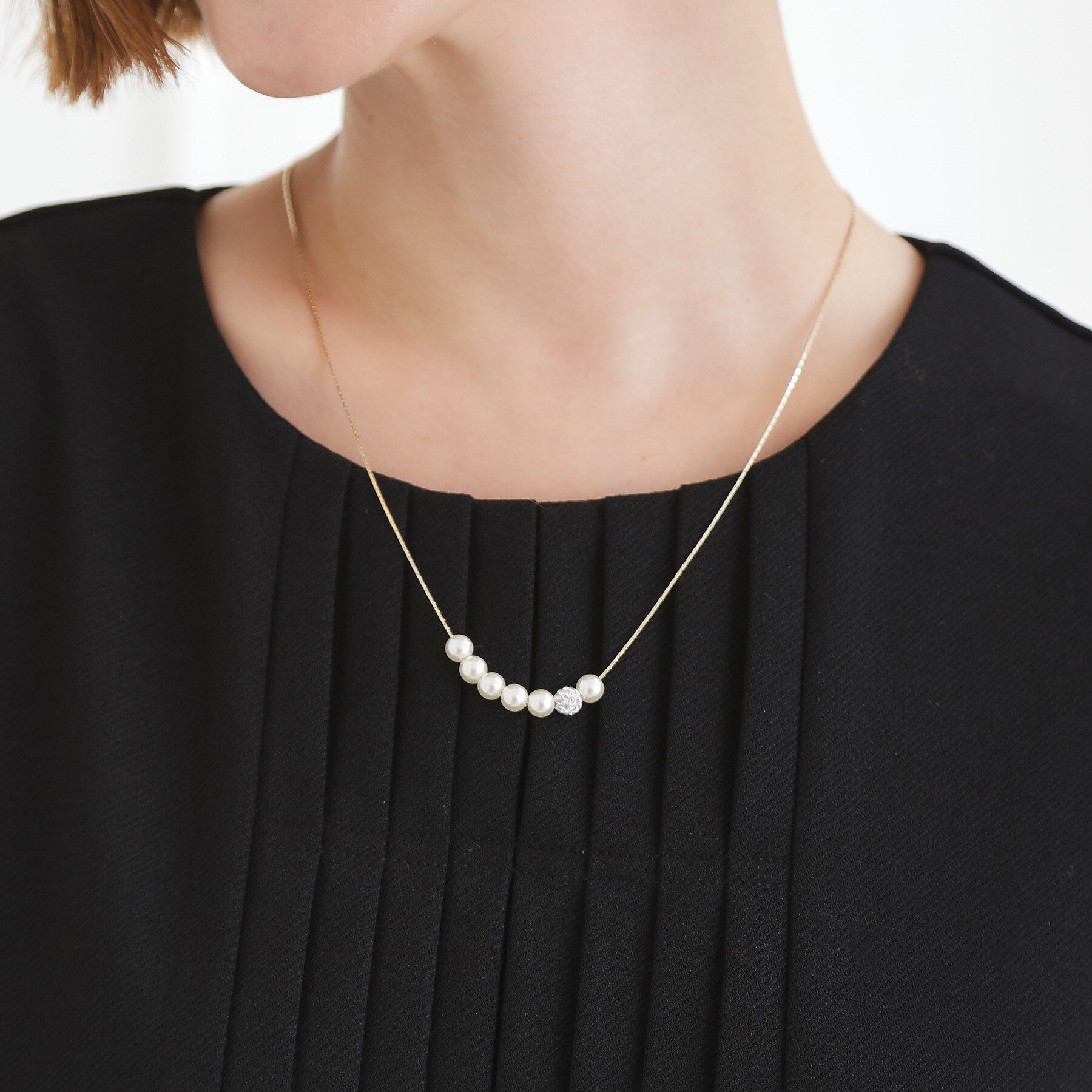 grove「パール調ロンデルネックレス」|ネックレス|