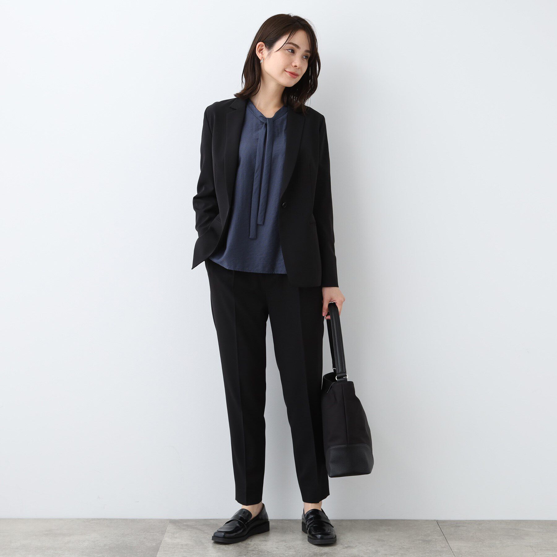 INDIVI「【洗える／UVケア／スーツ】ストレッチタックテーパードパンツ」|その他|