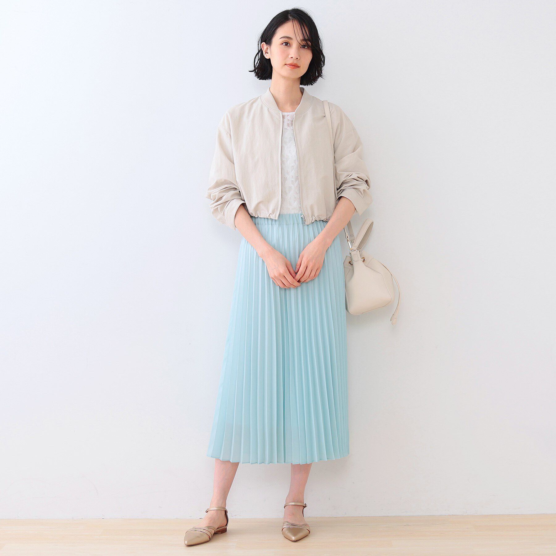 INDIVI「【撥水／UVケア／2WAY】ショート＆ロング ブルゾンコート」|ブルゾン・スタジャン|