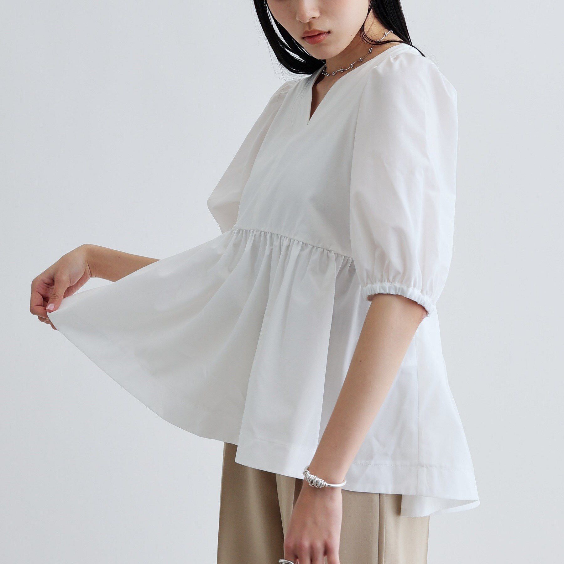 GALLEST「ハートネックペプラムカットソー」|Tシャツ・カットソー|