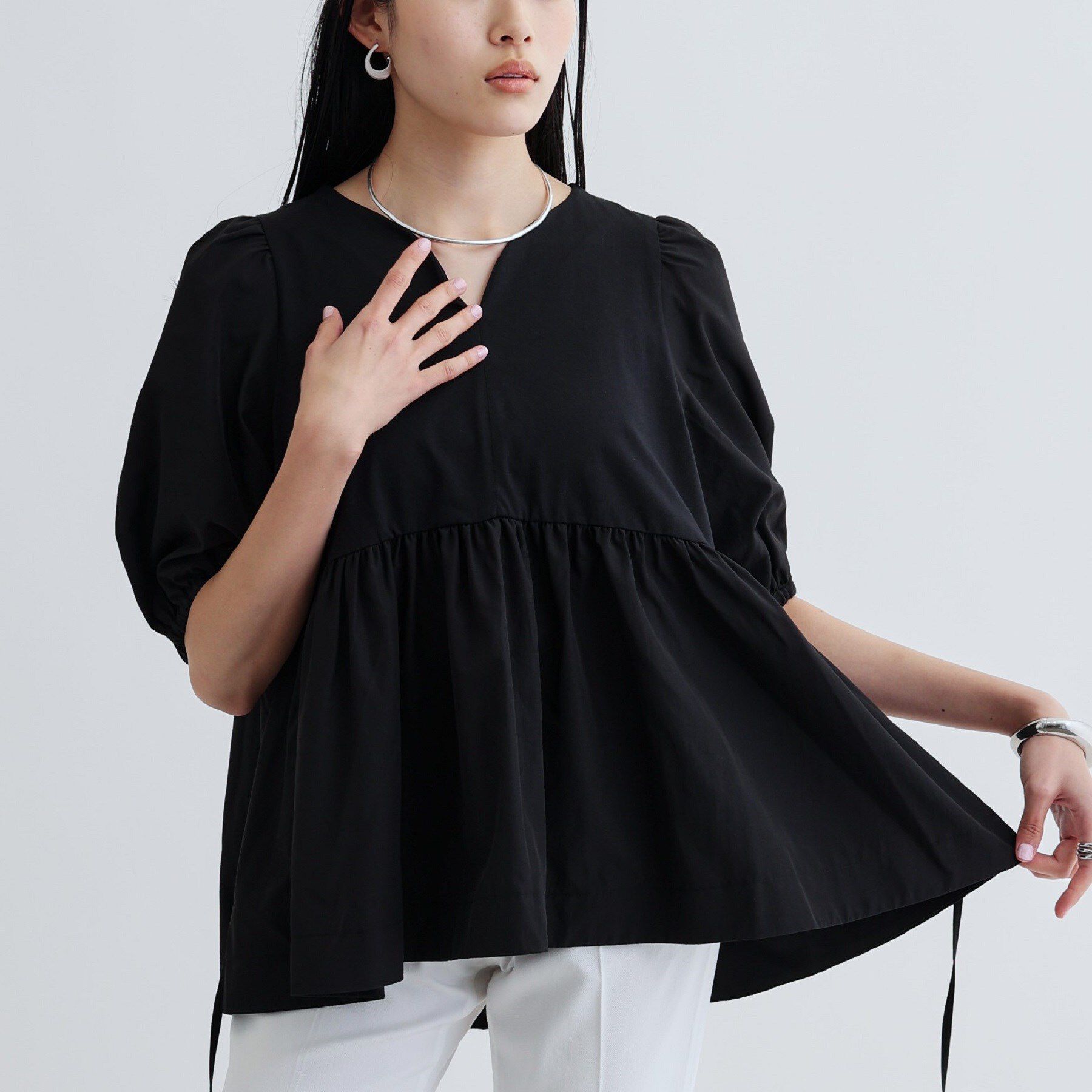 GALLEST「ハートネックペプラムカットソー」|Tシャツ・カットソー|