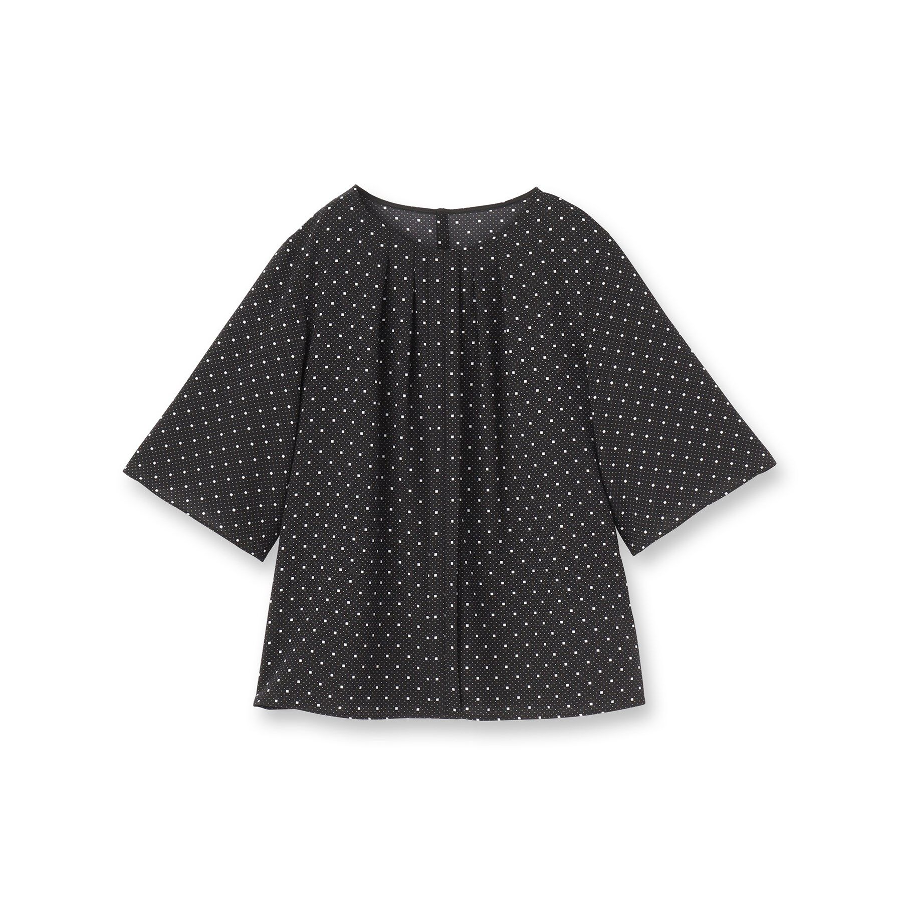 INDIVI「【通勤／きれいめ】柄タックブラウス」|シャツ・ブラウス|