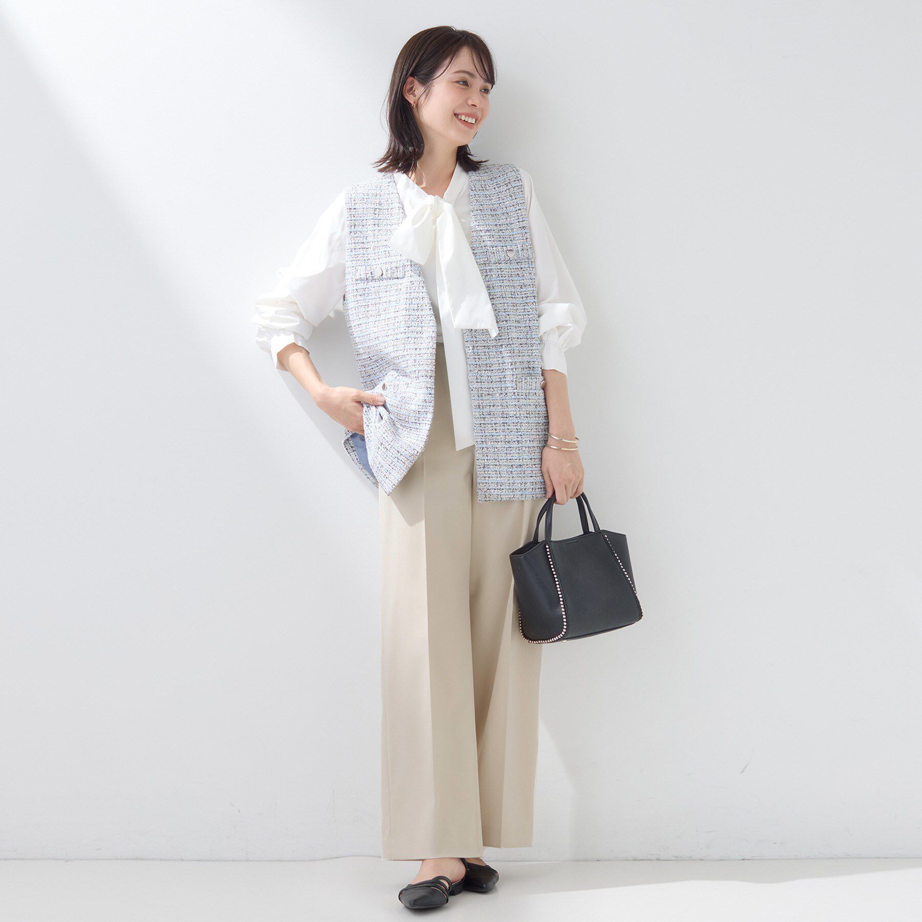 INDIVI「【新作褒められパンツ】快温ワイドパンツ」|その他|