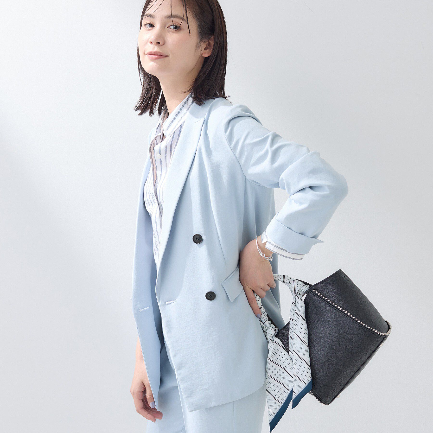 INDIVI「【洗える／多機能／SETUP可】着る日傘ダブルジャケット」|テーラードジャケット|