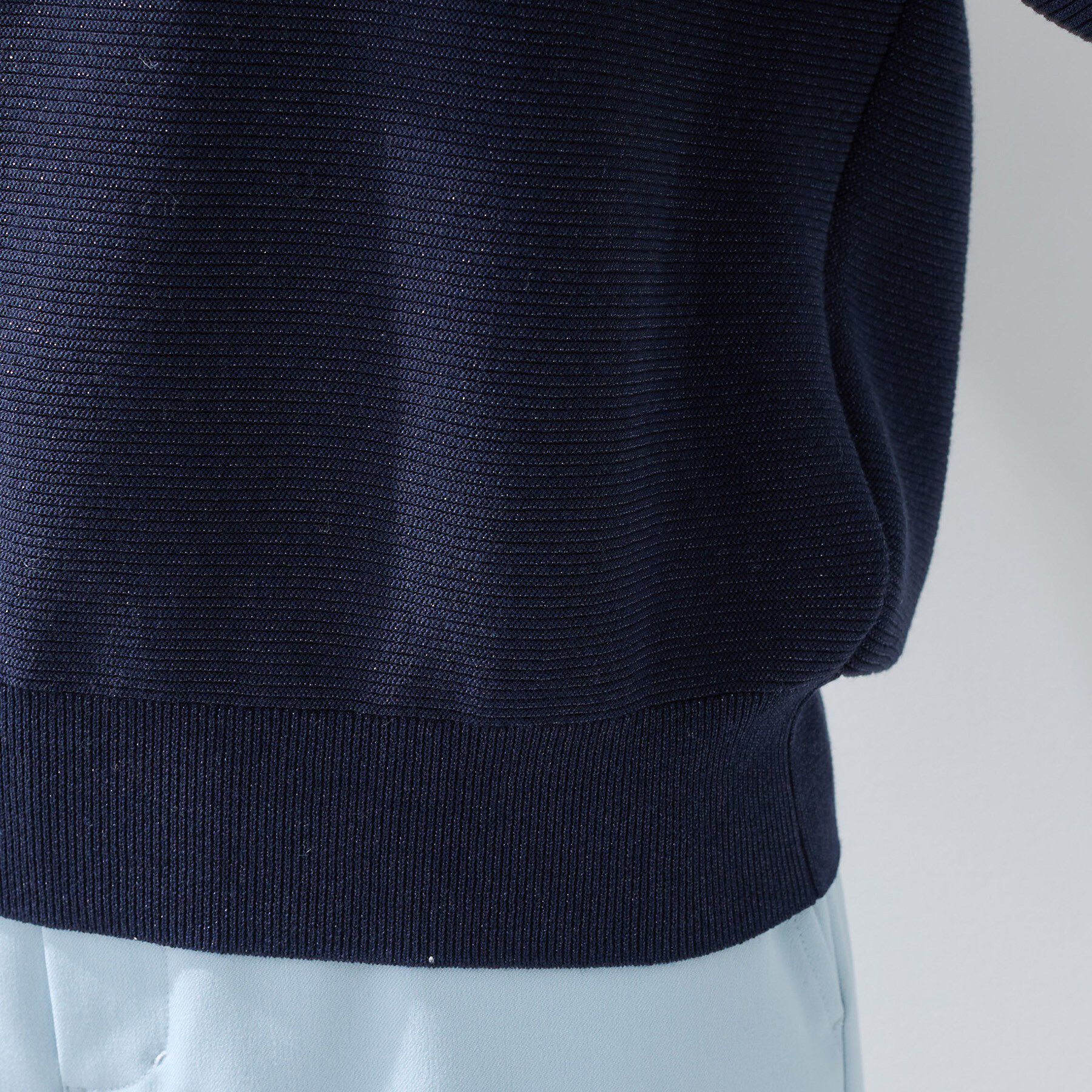 INDIVI「【洗える／軽量】きらめきVネックニット」|ニット・セーター|