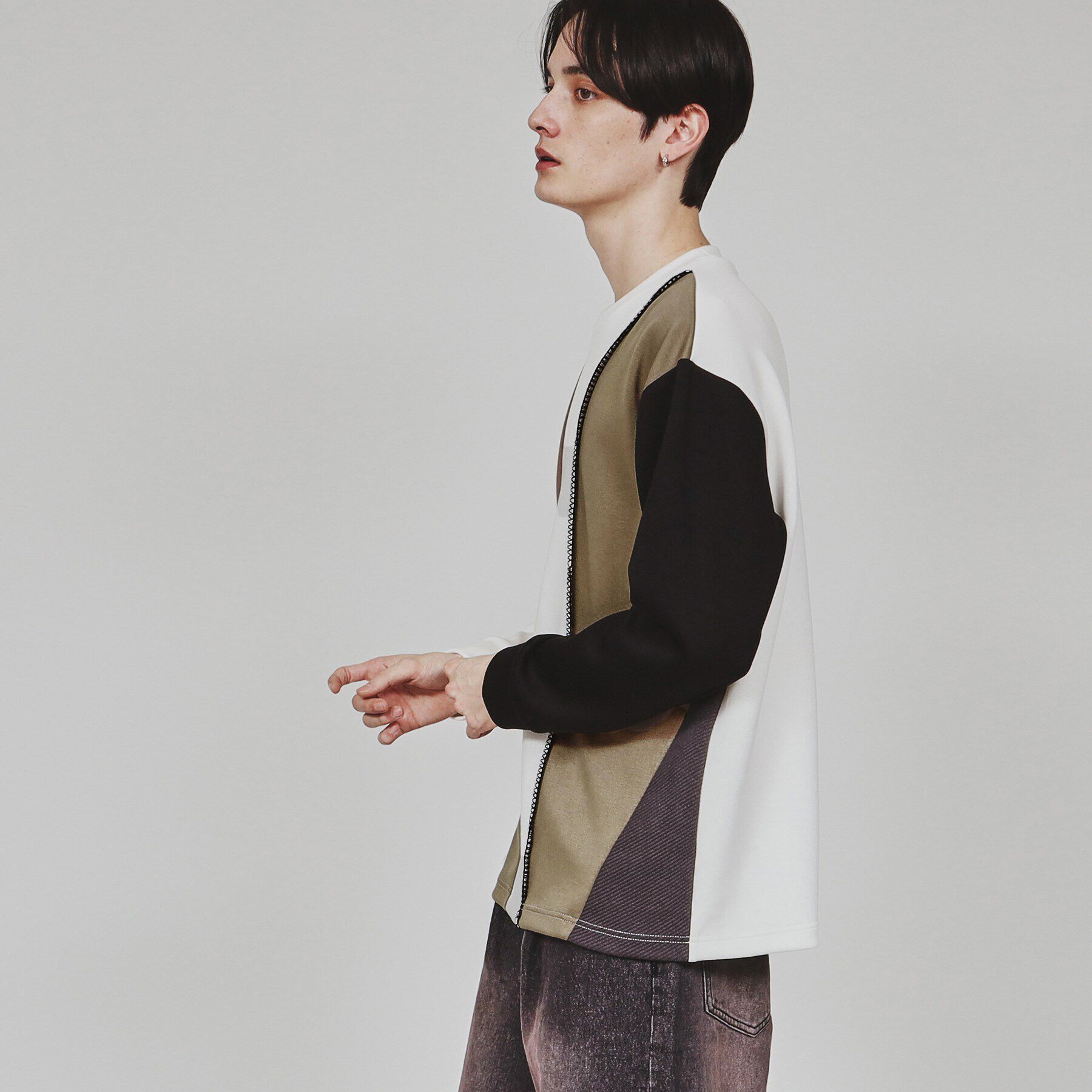 tk.TAKEO KIKUCHI「ダイヤゴナルブランケットカットソー」|Tシャツ・カットソー|