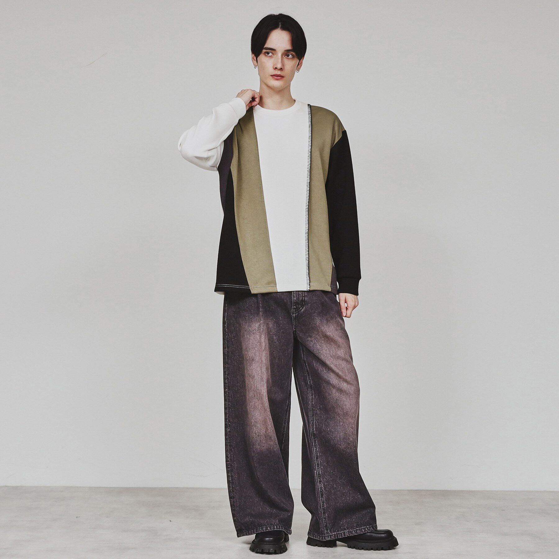 tk.TAKEO KIKUCHI「ダイヤゴナルブランケットカットソー」|Tシャツ・カットソー|