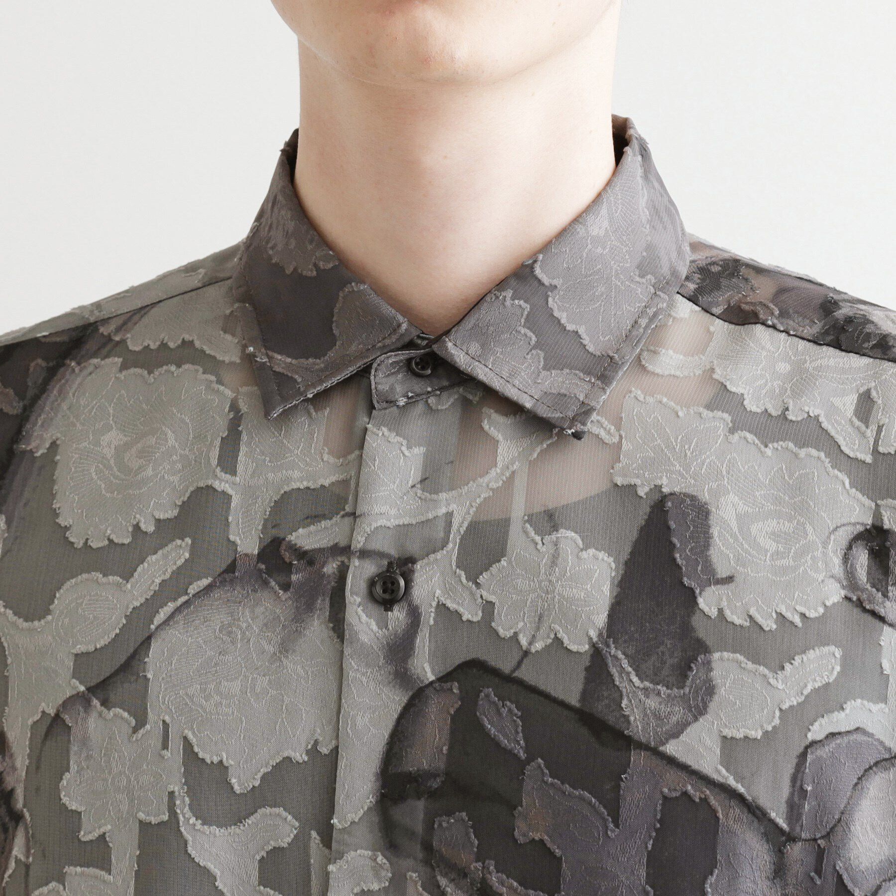 tk.TAKEO KIKUCHI「シアーフラワーシャツ」|シャツ・ブラウス|