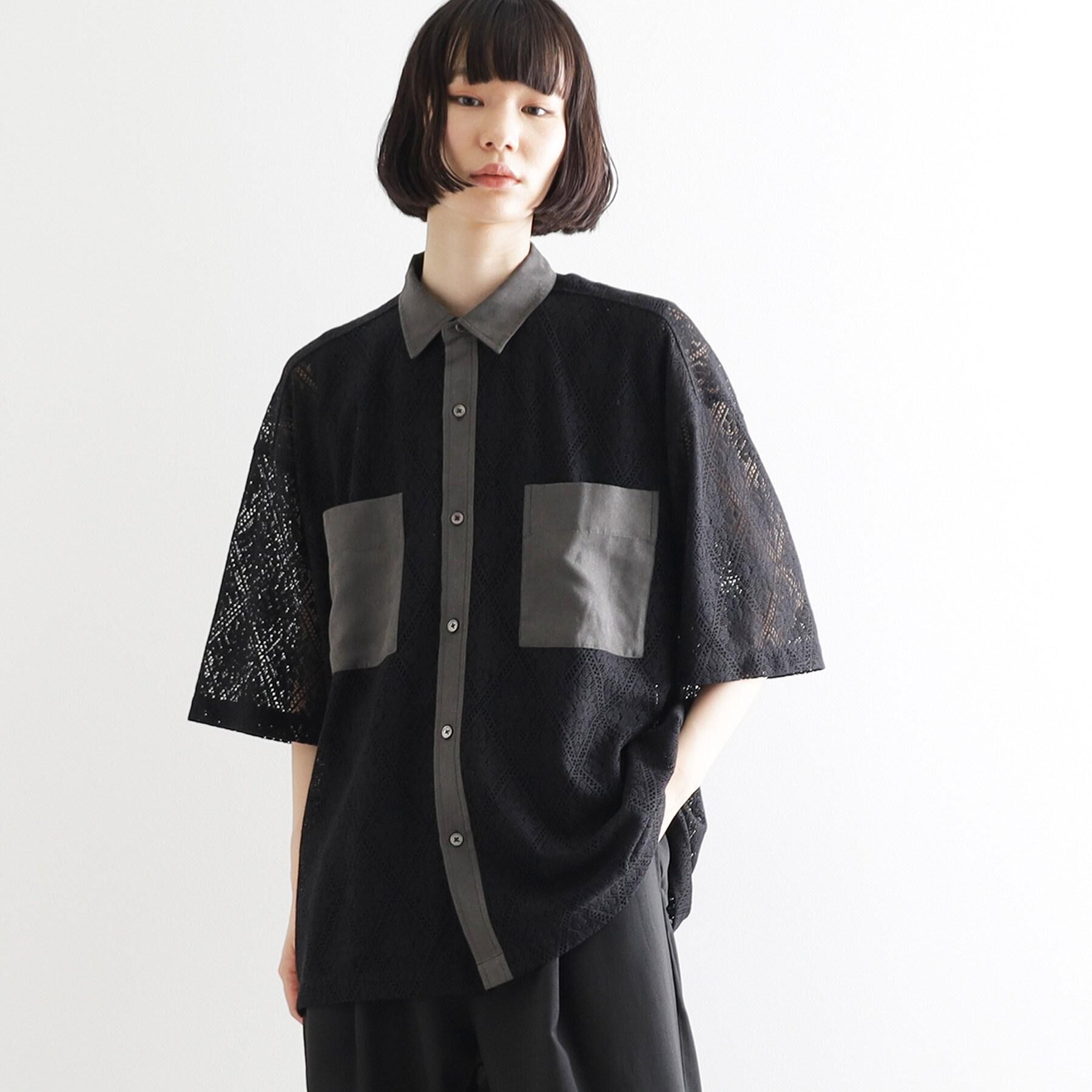 tk.TAKEO KIKUCHI「サマースエードコンビレースシャツ」|シャツ・ブラウス|