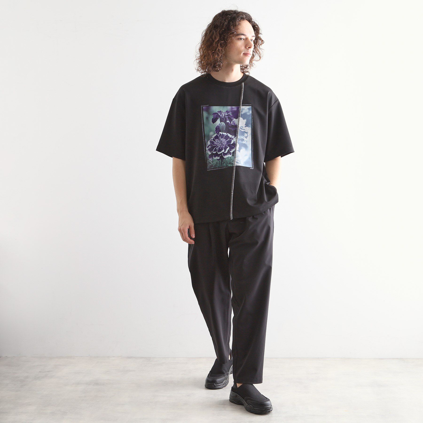 tk.TAKEO KIKUCHI「インバージョンフラワーカットソー」|Tシャツ・カットソー|