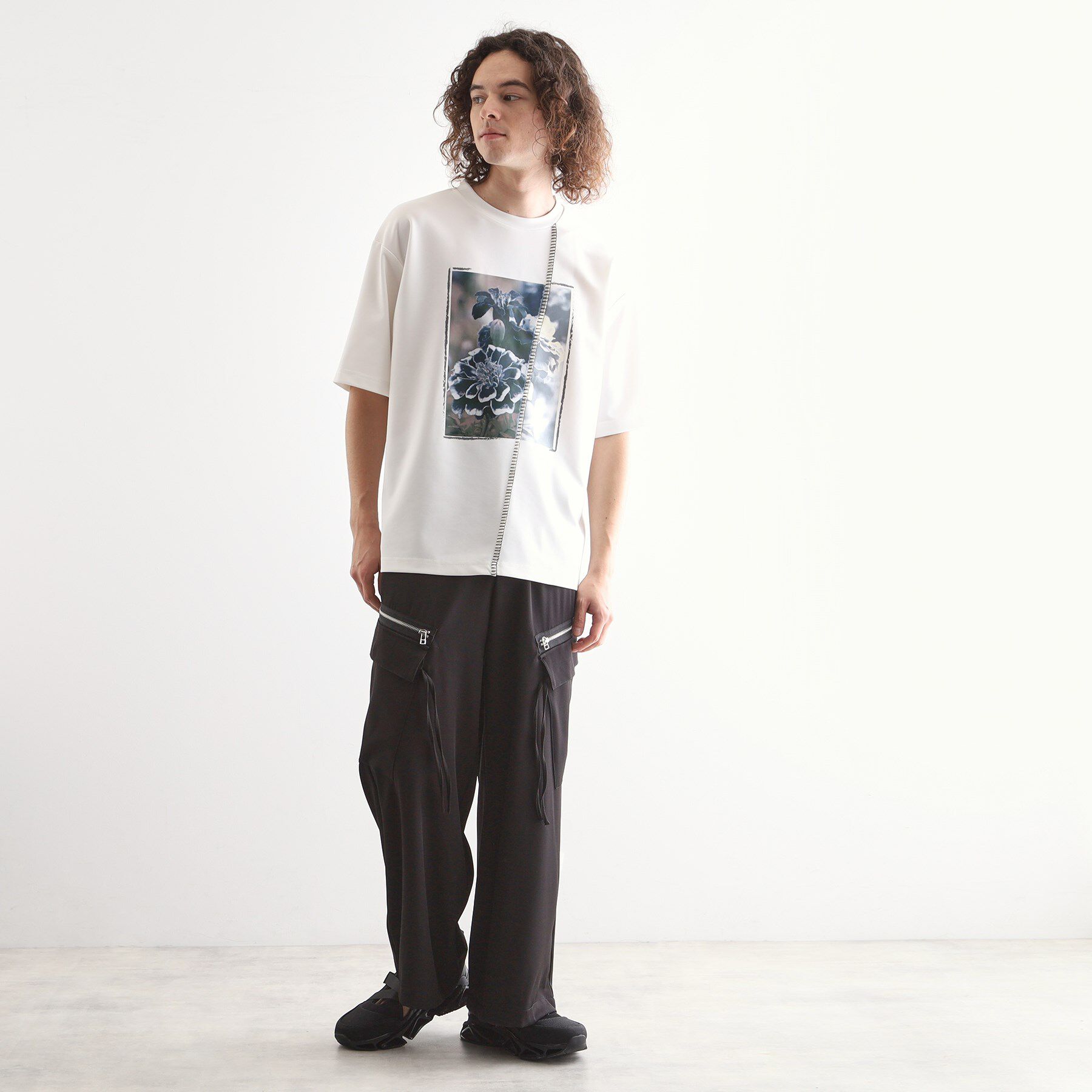 tk.TAKEO KIKUCHI「インバージョンフラワーカットソー」|Tシャツ・カットソー|