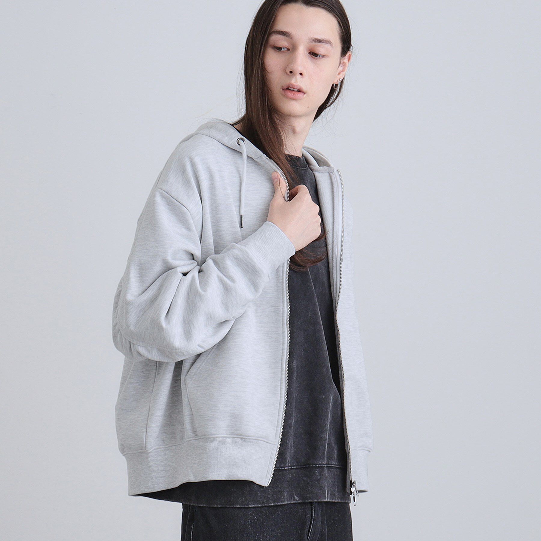 tk.TAKEO KIKUCHI「アームシャーリングジップパーカー」|パーカー|