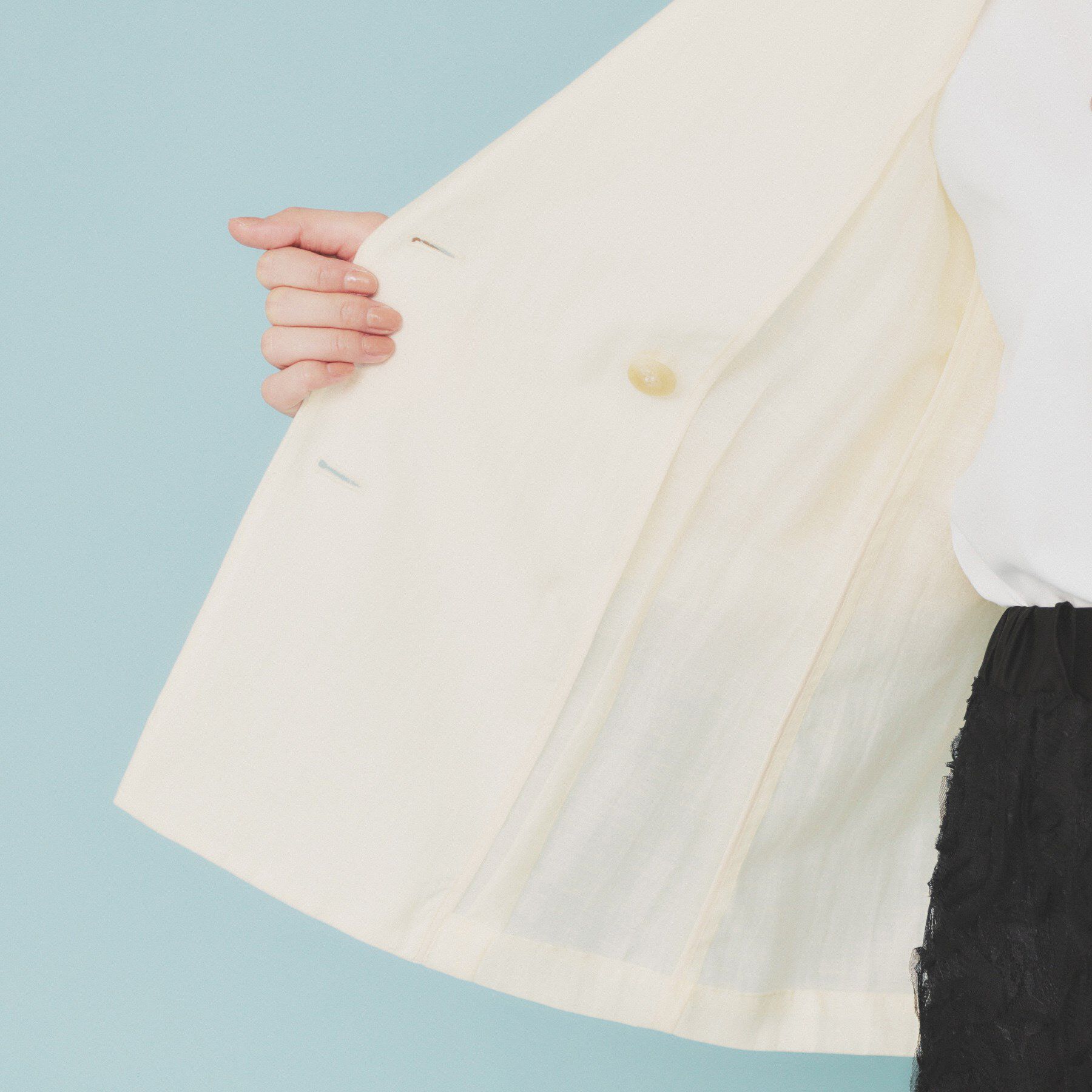 index「麻調シアーダブルブレストテーラードジャケット【洗濯機洗い可】」|テーラードジャケット|