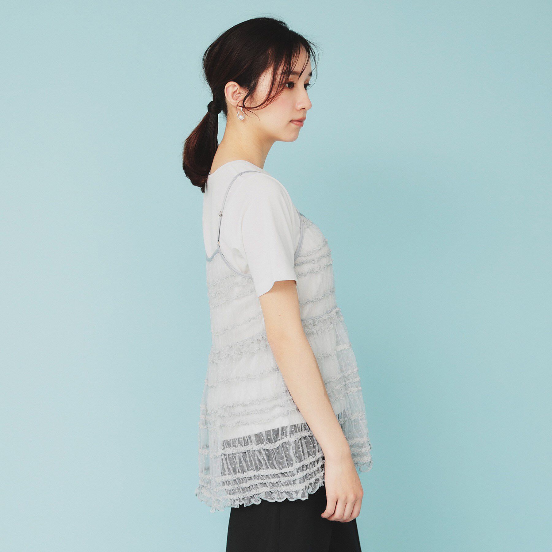 index「《ツインセット》ロゴT&times;チュールキャミ【UVケア/接触冷感/洗濯機洗い可】」|その他|