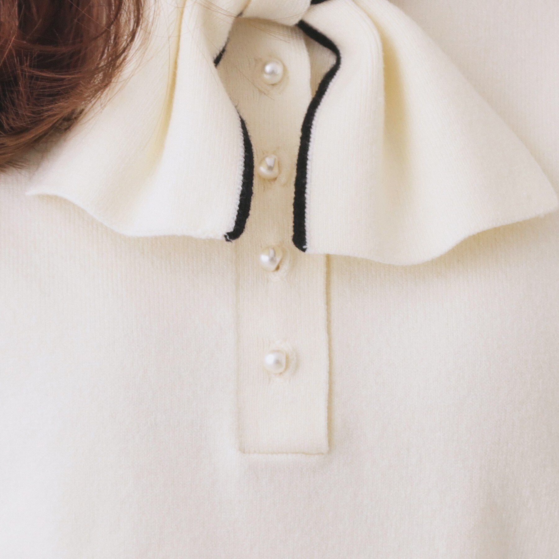 index「ヘンリーパールミニボウタイニット【洗濯機OK】」|ニット・セーター|