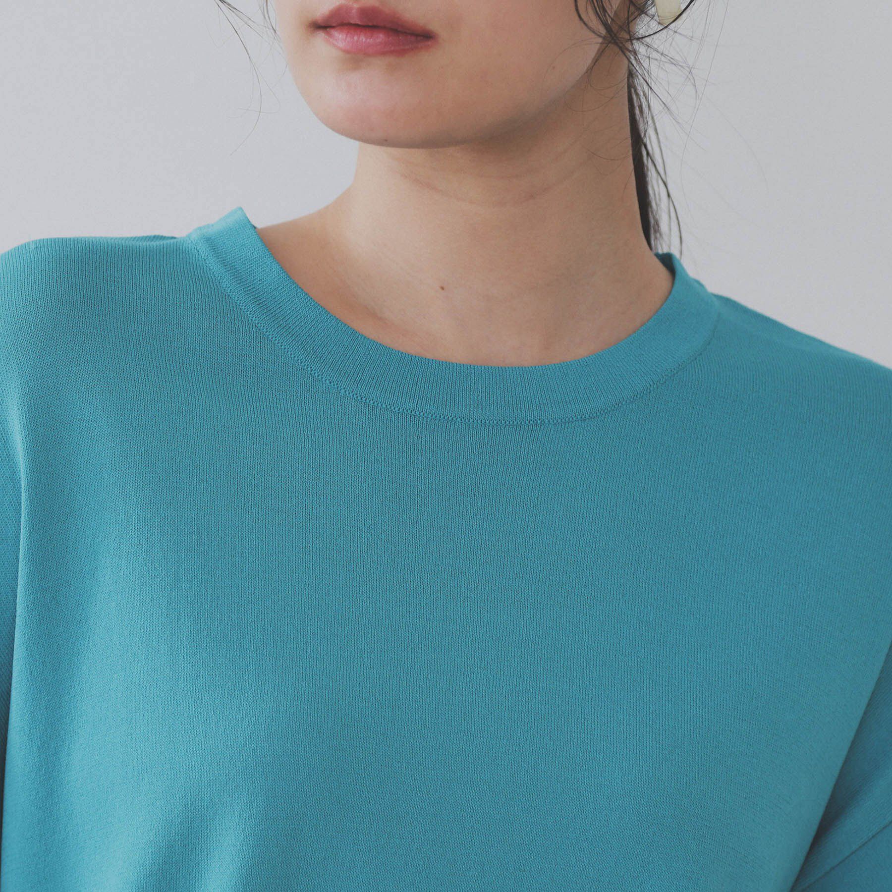 OPAQUE.CLIP「フリルスリーブニット【UVケア/接触冷感/洗濯機洗い可/抗ピル】」|ニット・セーター|