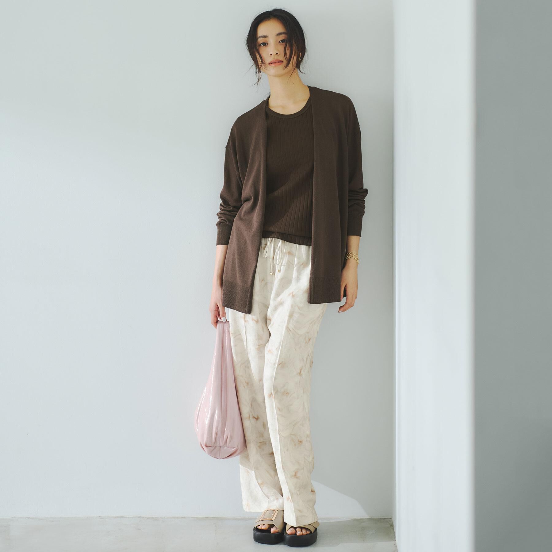 OPAQUE.CLIP「ミドル丈ニットカーディガン【抗ピル/洗濯機洗い可/接触冷感】」|カーディガン|