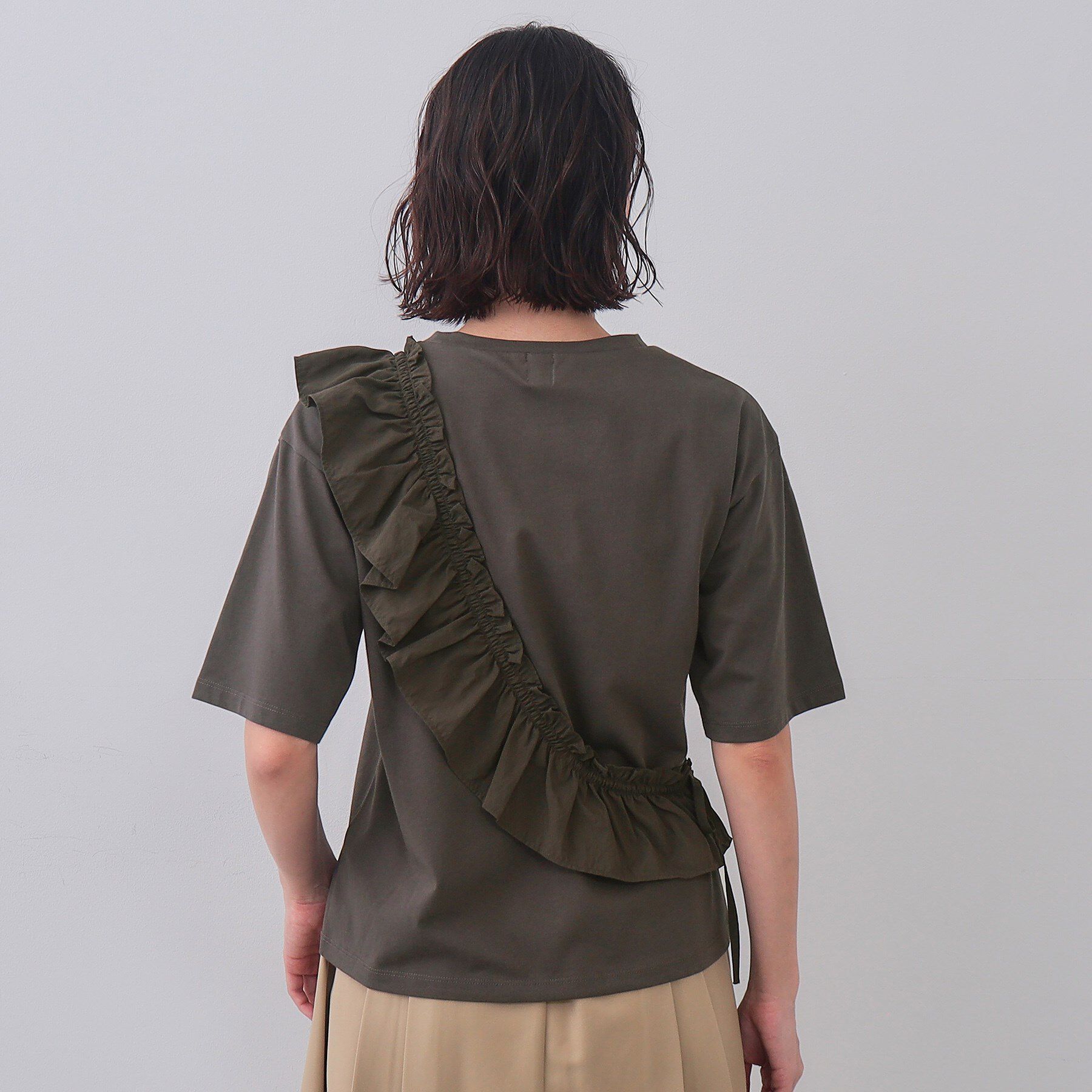 OPAQUE.CLIP「フリルドッキングカットソー【洗濯機洗い可】」|Tシャツ・カットソー|