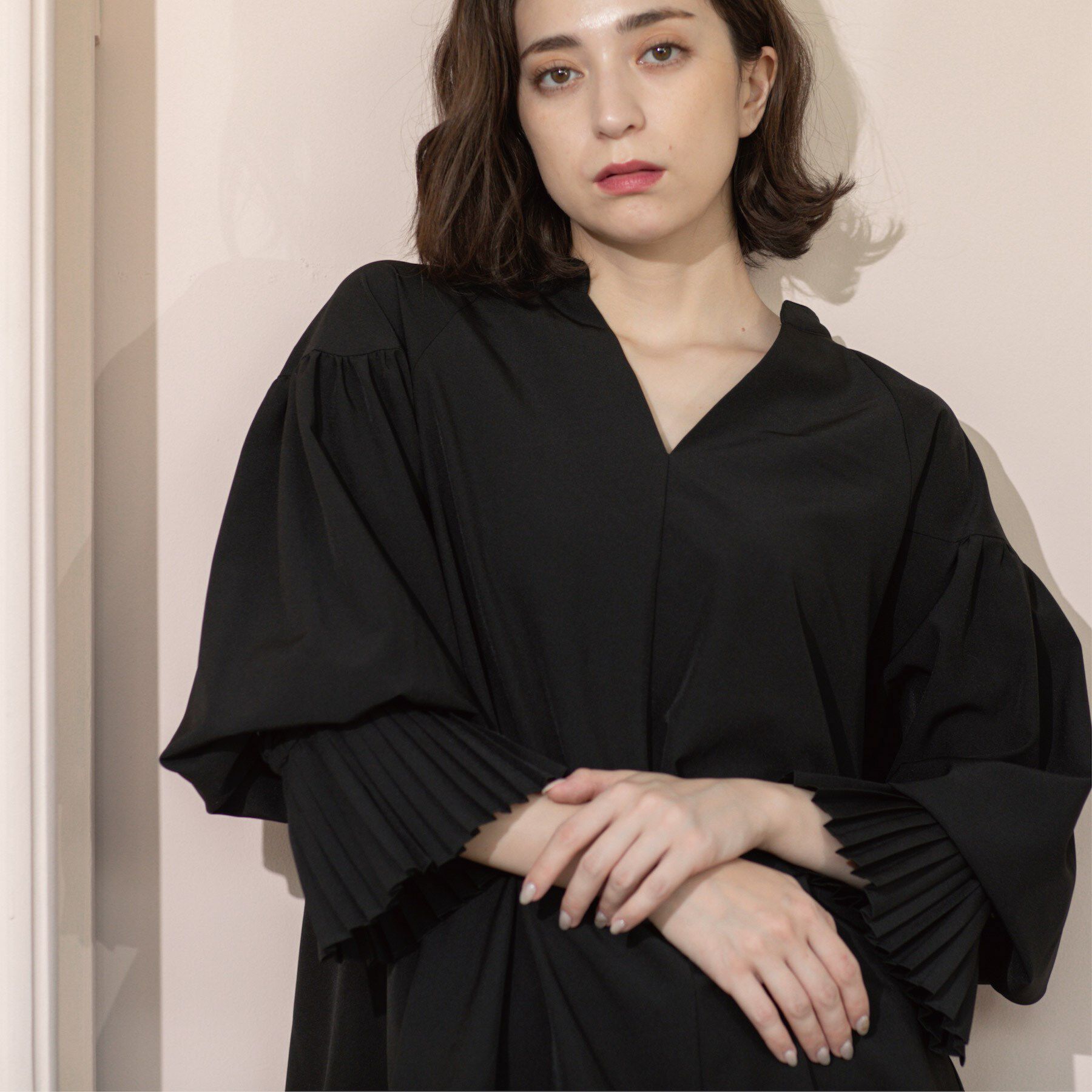 OPAQUE.CLIP「プリーツキャンディスリーブブラウス【洗濯機洗い可】」|シャツ・ブラウス|