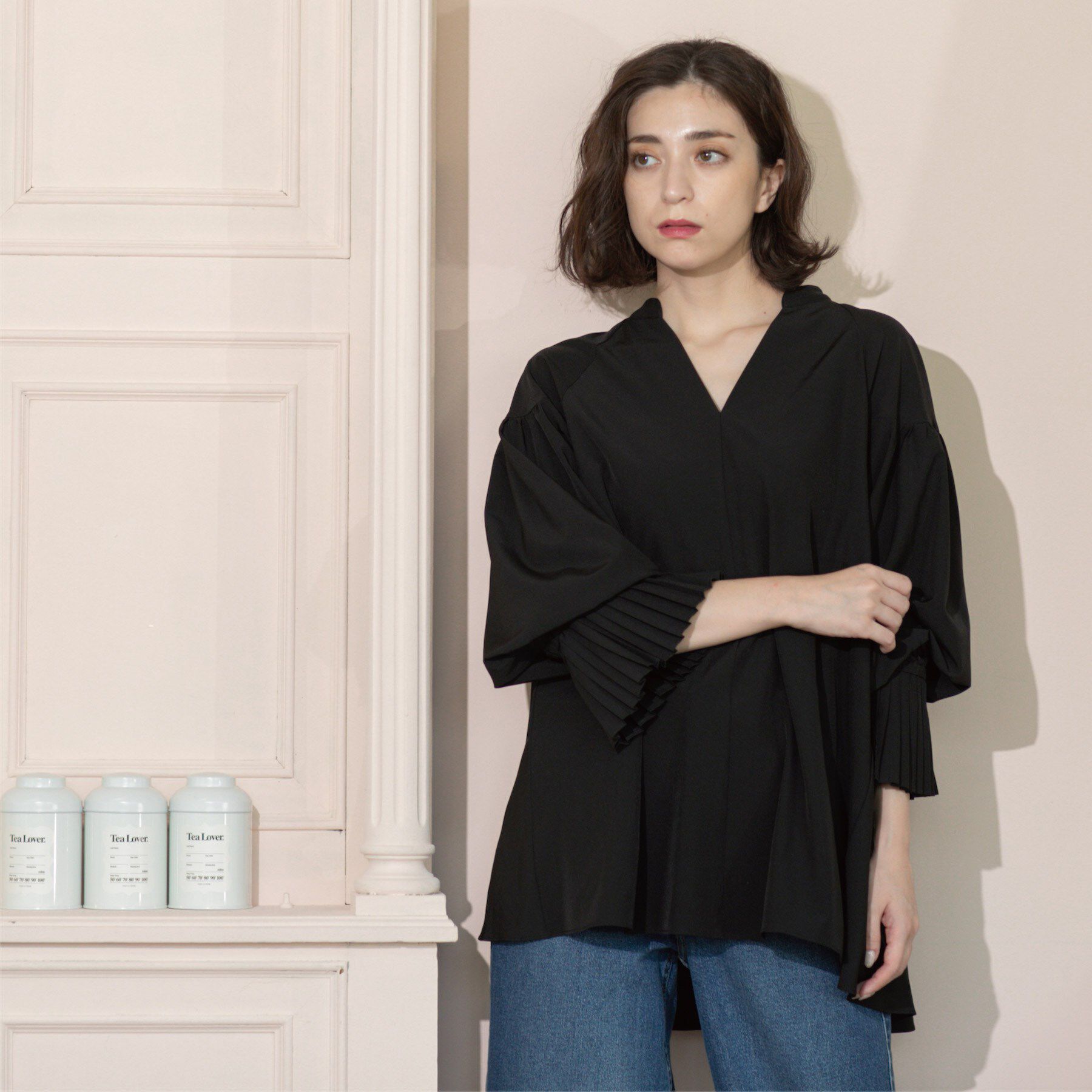 OPAQUE.CLIP「プリーツキャンディスリーブブラウス【洗濯機洗い可】」|シャツ・ブラウス|