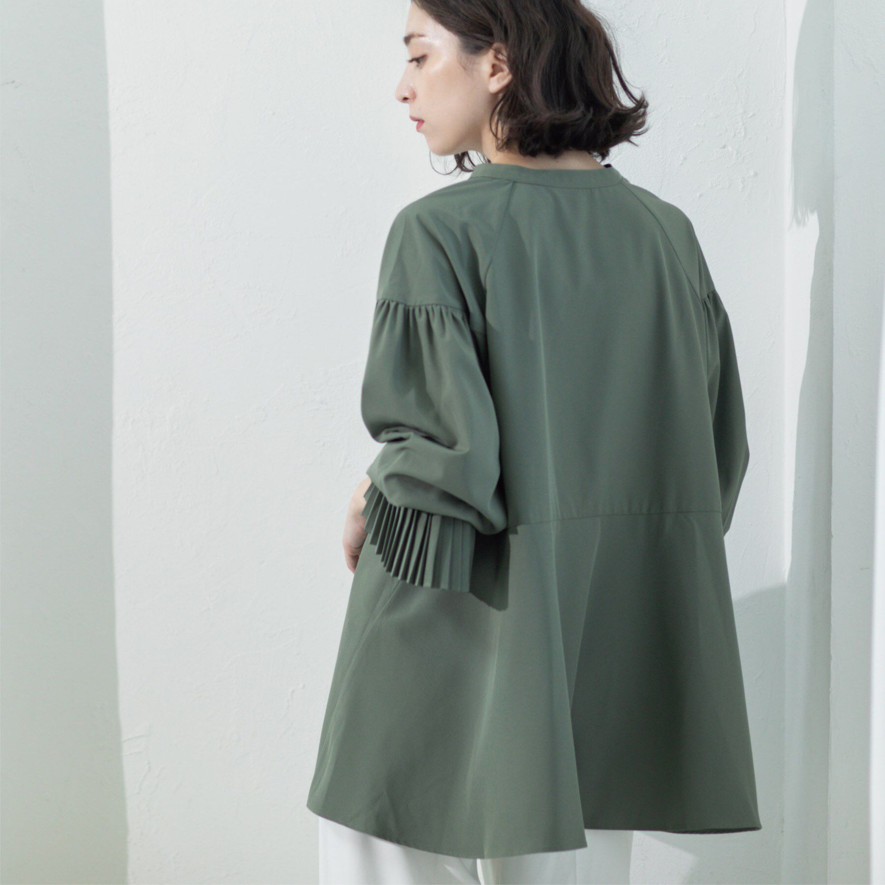 OPAQUE.CLIP「プリーツキャンディスリーブブラウス【洗濯機洗い可】」|シャツ・ブラウス|