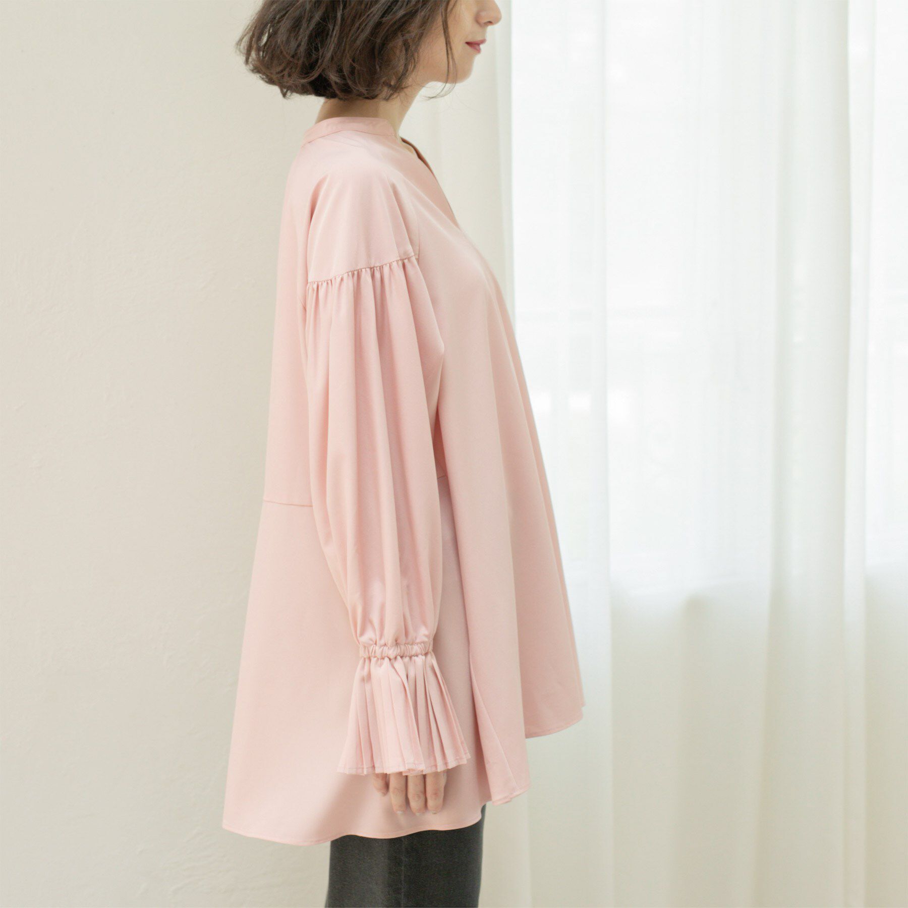 OPAQUE.CLIP「プリーツキャンディスリーブブラウス【洗濯機洗い可】」|シャツ・ブラウス|