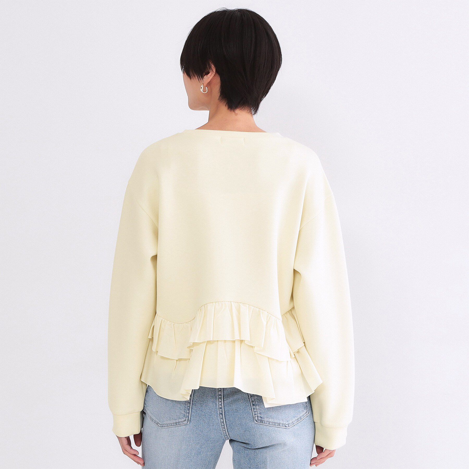 OPAQUE.CLIP「裾フリルドッキングトップス【洗濯機OK】」|Tシャツ・カットソー|