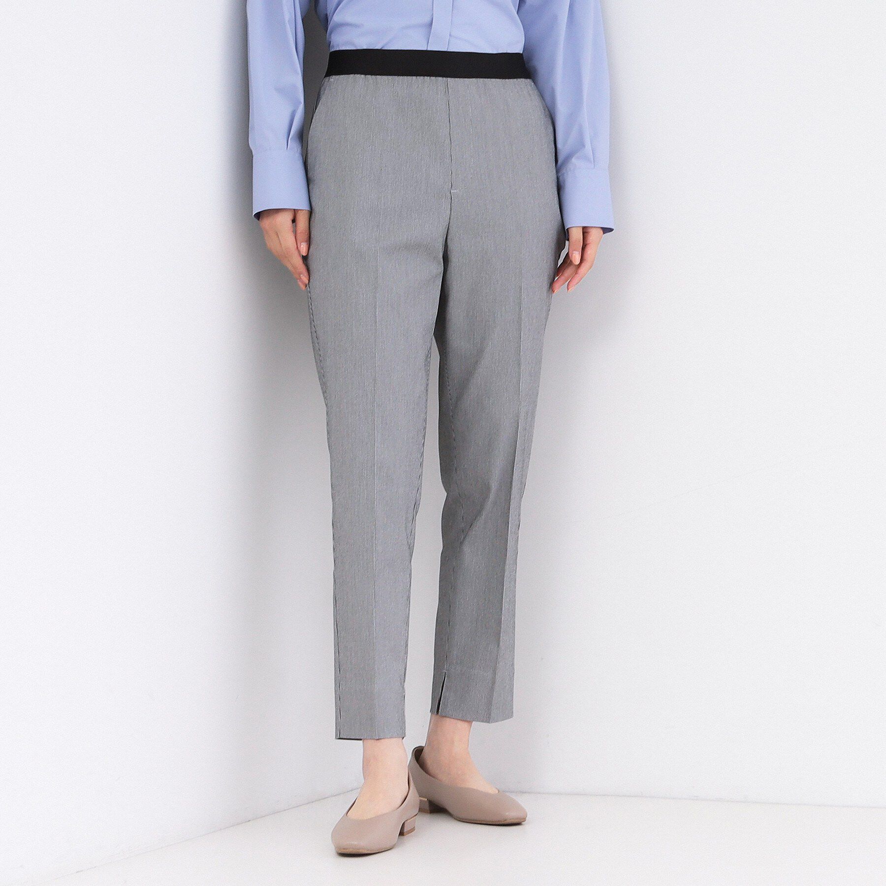 OPAQUE.CLIP「ハイストレッチイージースティックパンツ【洗濯機洗い可】」|その他|ブラック(119)