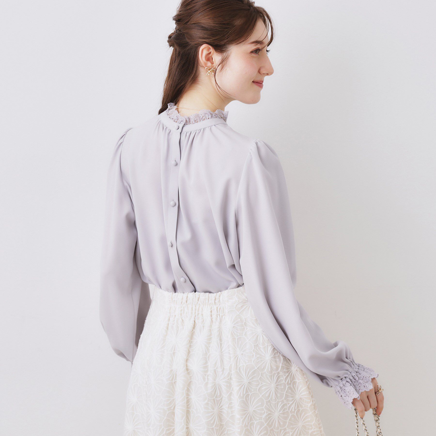 Couture broach「【2WAY・ハレの日・通勤】エンブロレースブラウス」|シャツ・ブラウス|