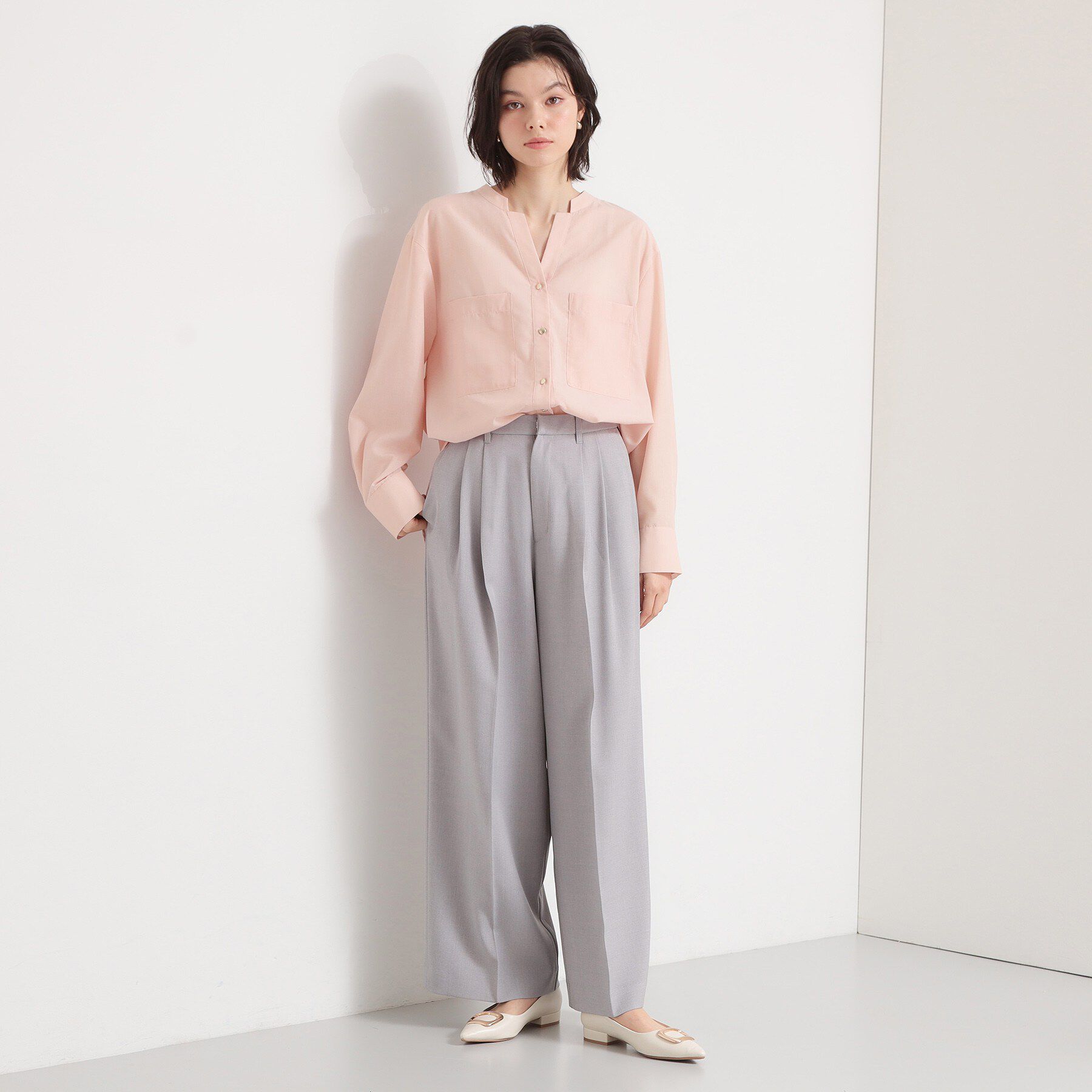 THE SHOP TK「Wポケット金ボタンシャツ」|シャツ・ブラウス|