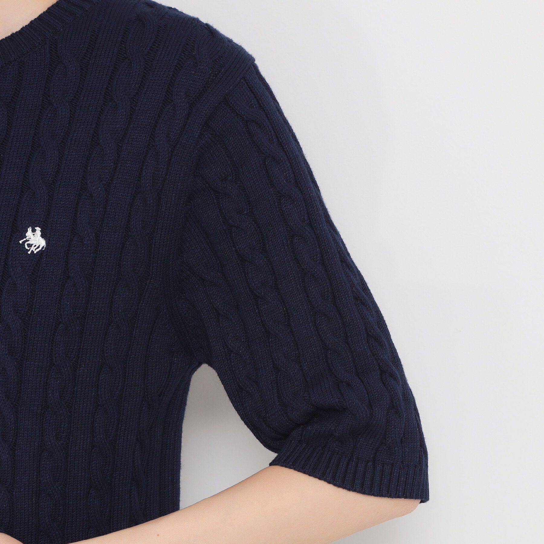 THE SHOP TK「【POLO BCS 別注】5分袖ケーブルニット」|ニット・セーター|