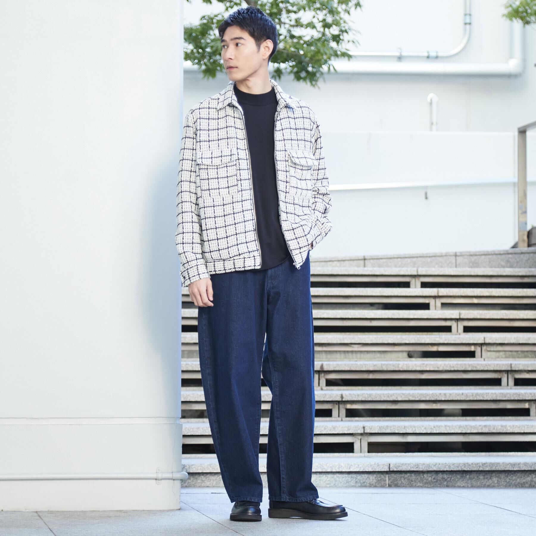 THE SHOP TK「【カジュアルに上品さをプラス】変わり織ツイードブルゾン　洗濯機OK」|ブルゾン・スタジャン|