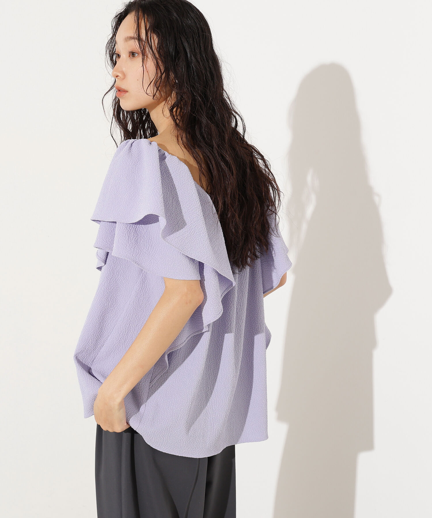  「ドビーフリルブラウス」|シャツ・ブラウス|