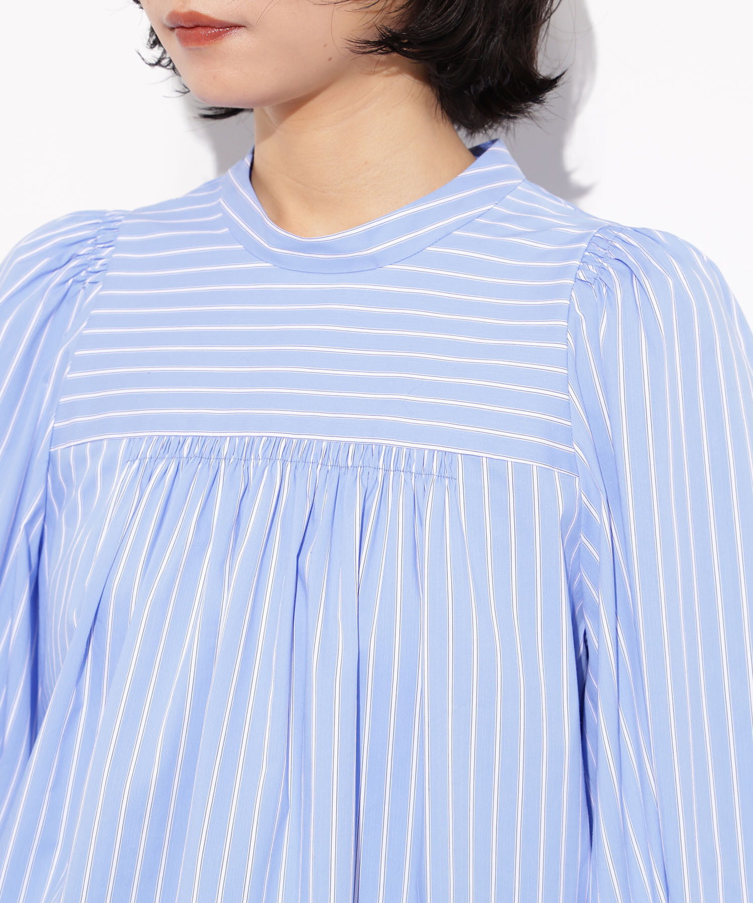  「バックリボンストライプブラウス」|シャツ・ブラウス|