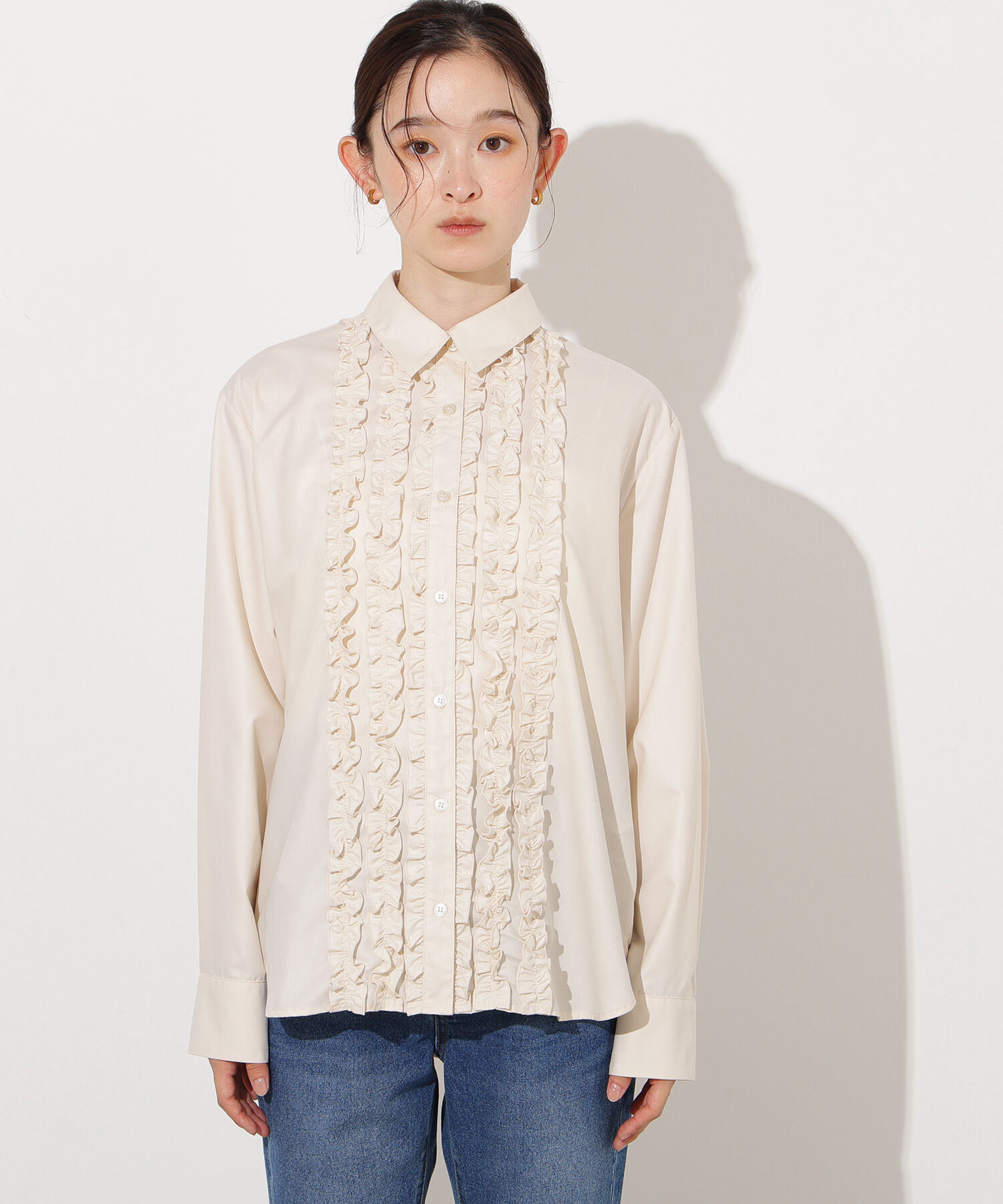  「フロントフリルブラウス」|シャツ・ブラウス|