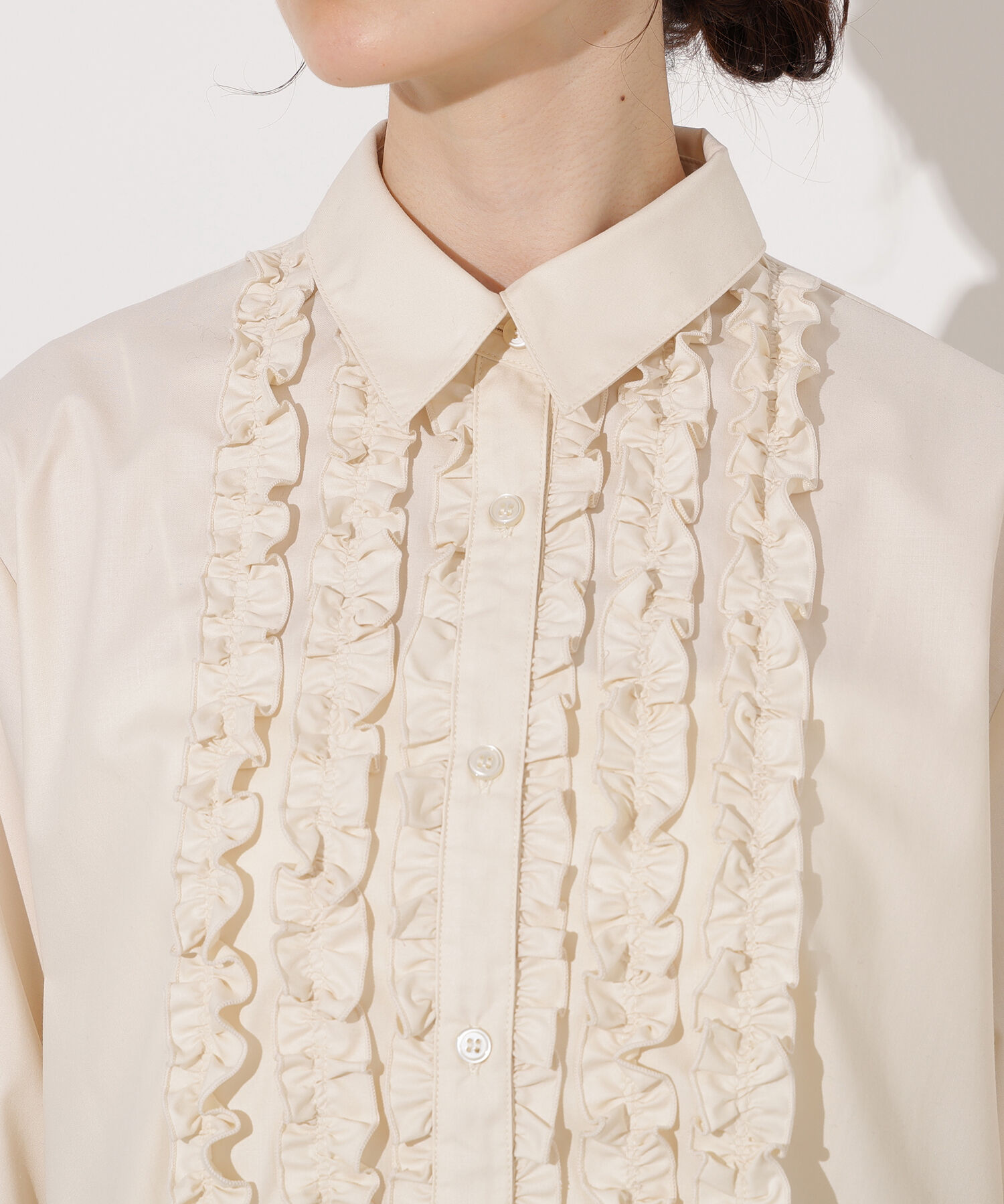  「フロントフリルブラウス」|シャツ・ブラウス|